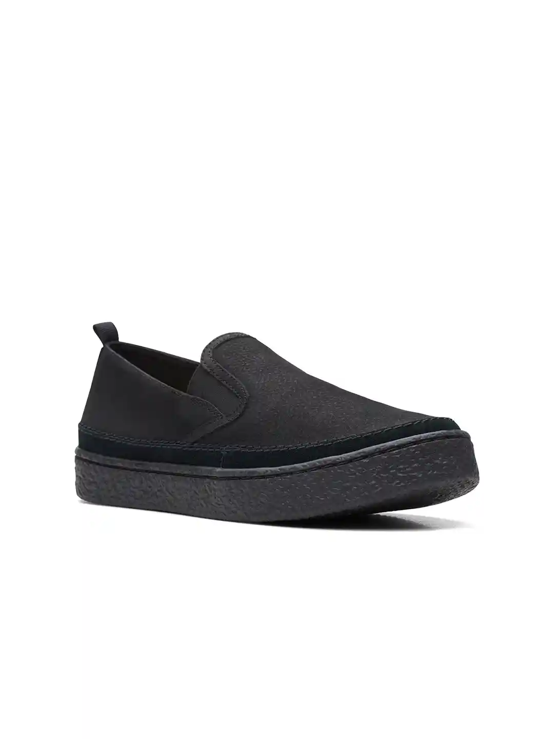 Buy Clarks Women Black Nubuck Slip-On Sneakers Casual Shoes for