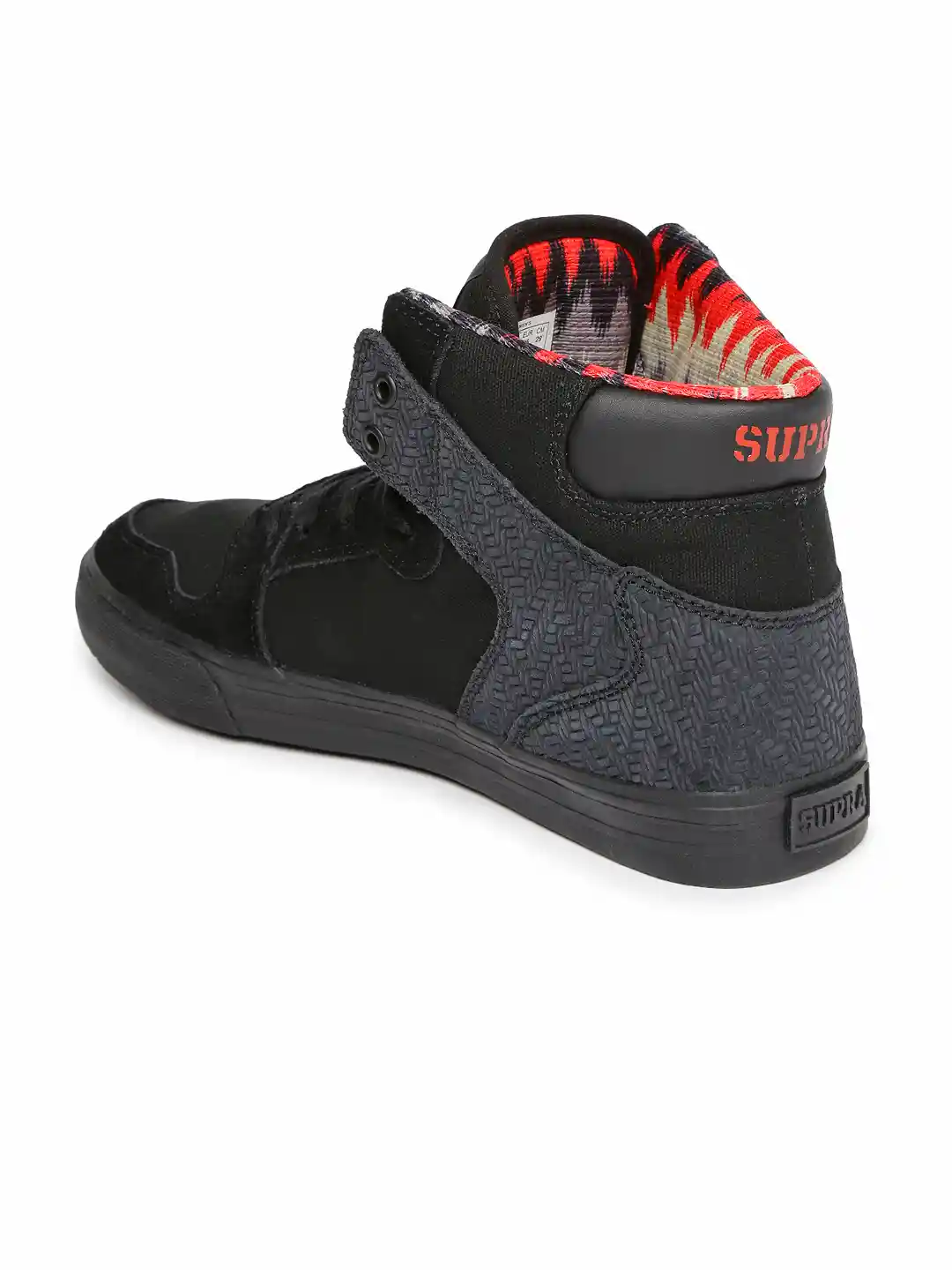 Buy Supra Men Black VAIDER High-Top Skate Shoes Casual Shoes for