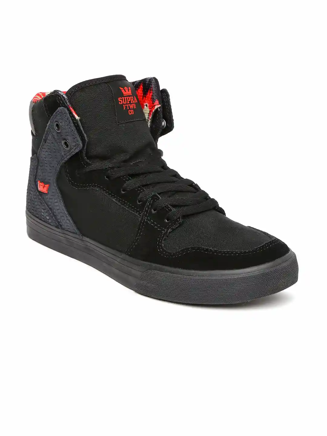 Buy Supra Men Black VAIDER High-Top Skate Shoes Casual Shoes for