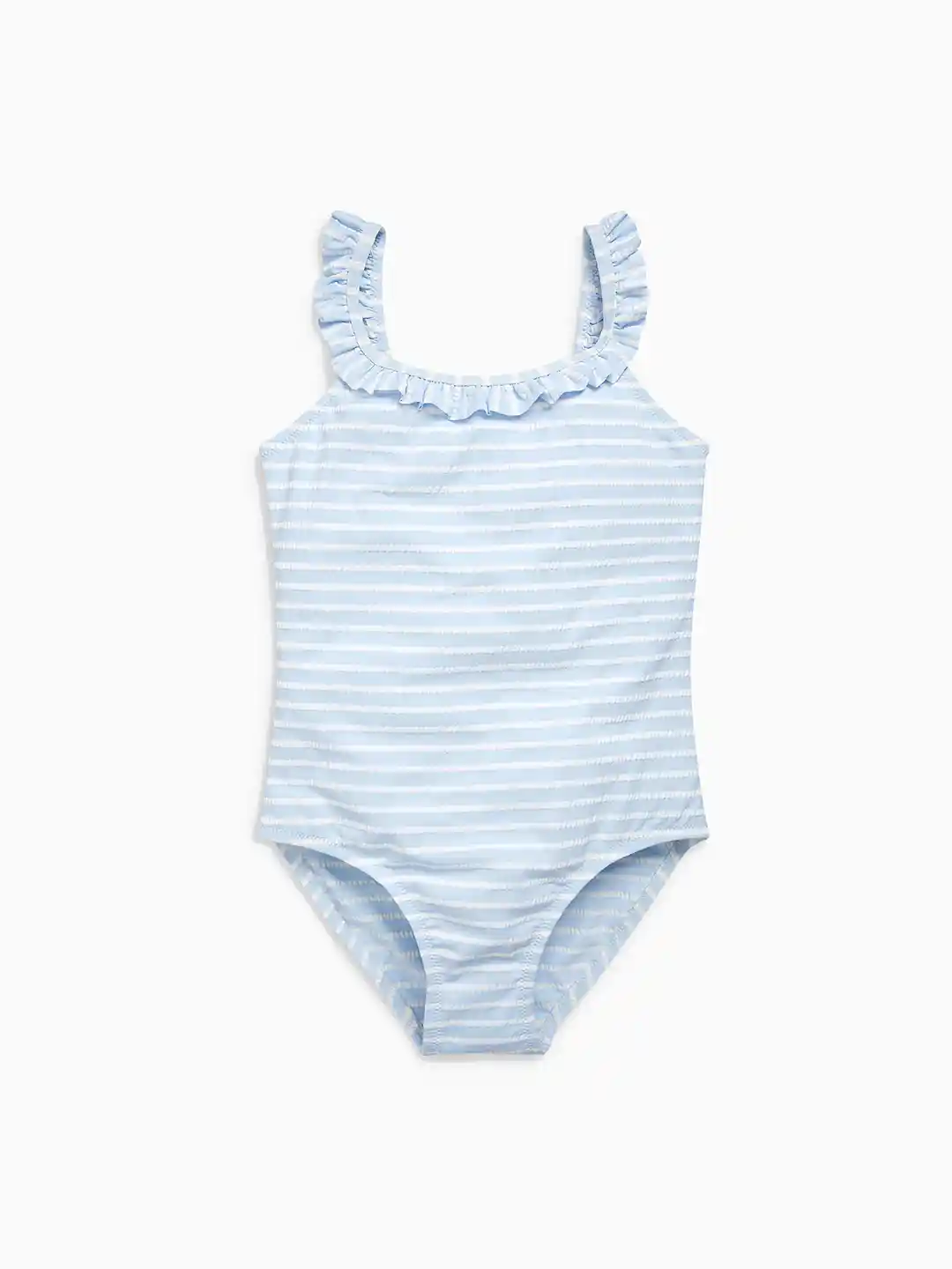 Buy next Girls Blue White Striped Swimsuit 5256387717860457218