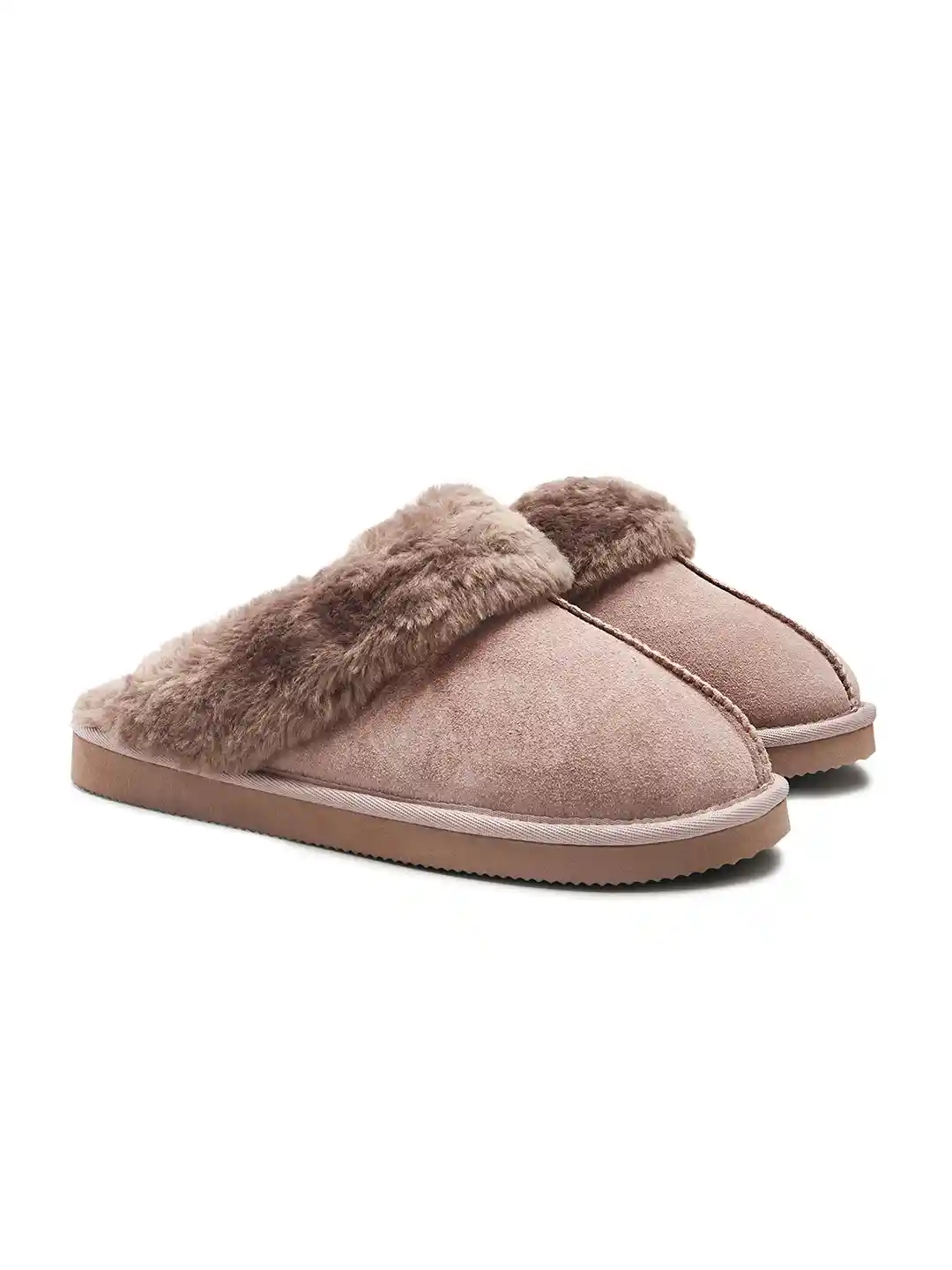 Buy NEXT Women Brown Suede Mule Slippers Flip Flops for Women