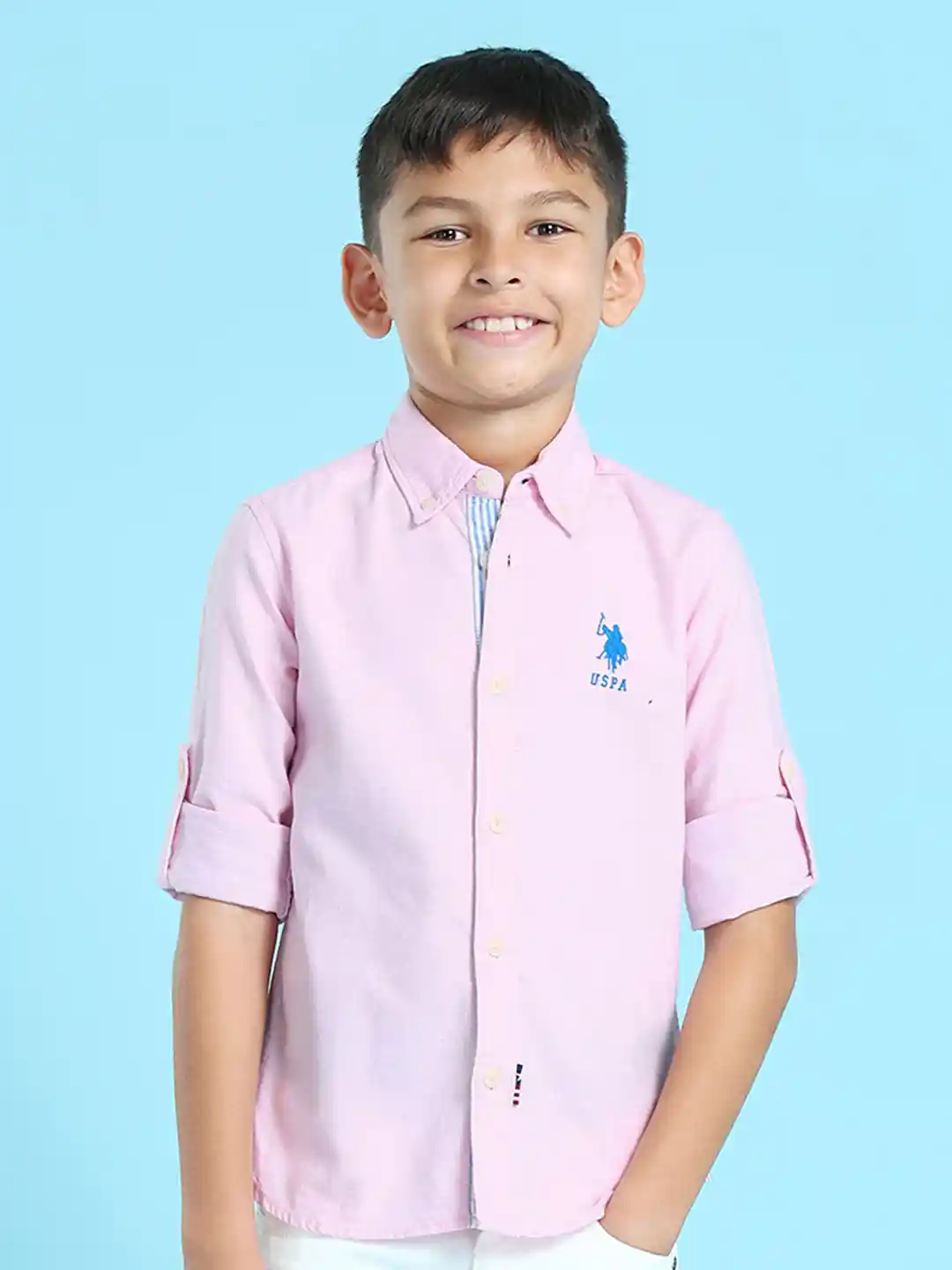 Buy U S Polo Assn Kids Boys Solid Pure Cotton Casual Shirt