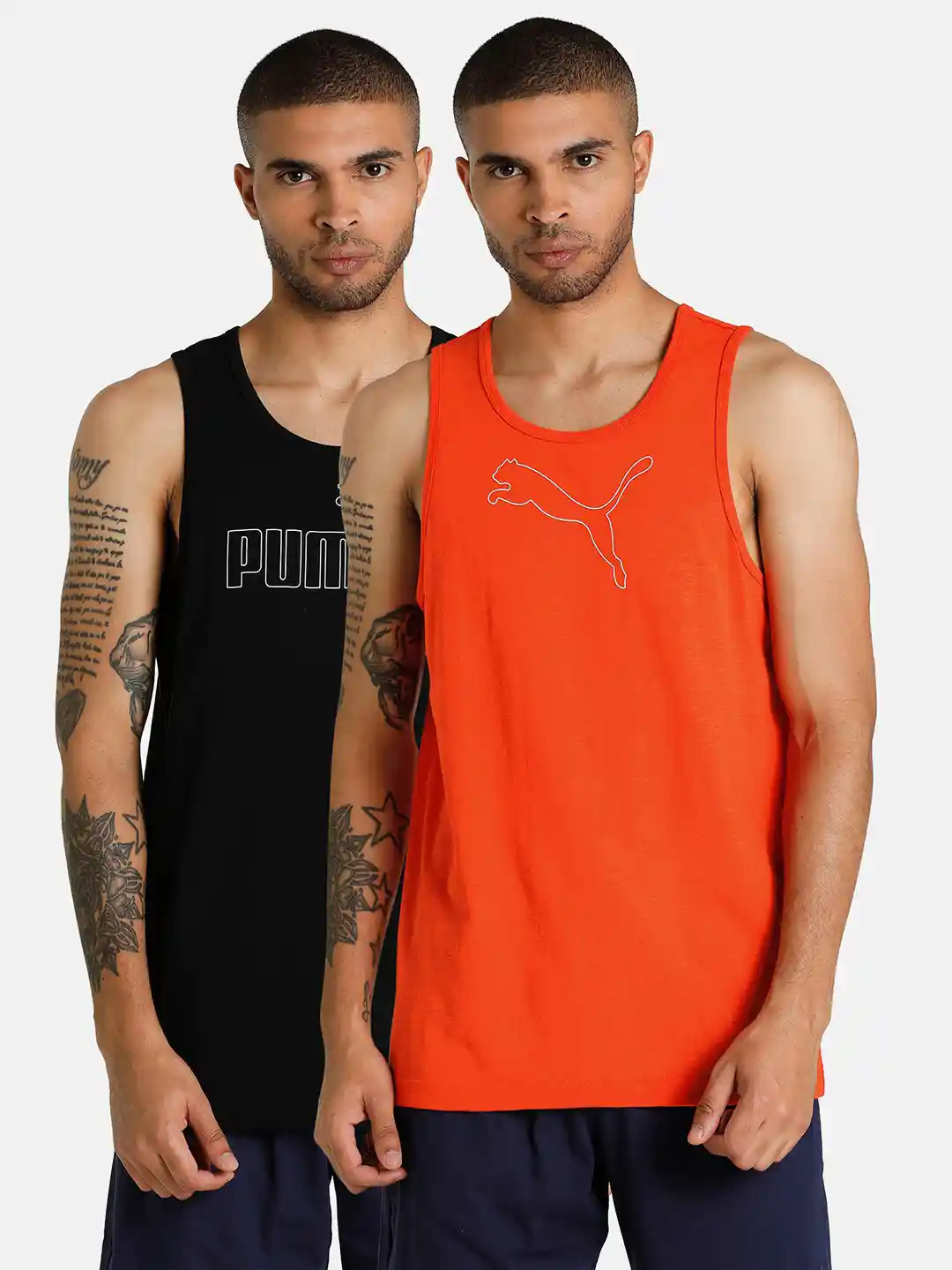 Buy Puma Men Slub Tank Tops Pack of Innerwear Vests for Men