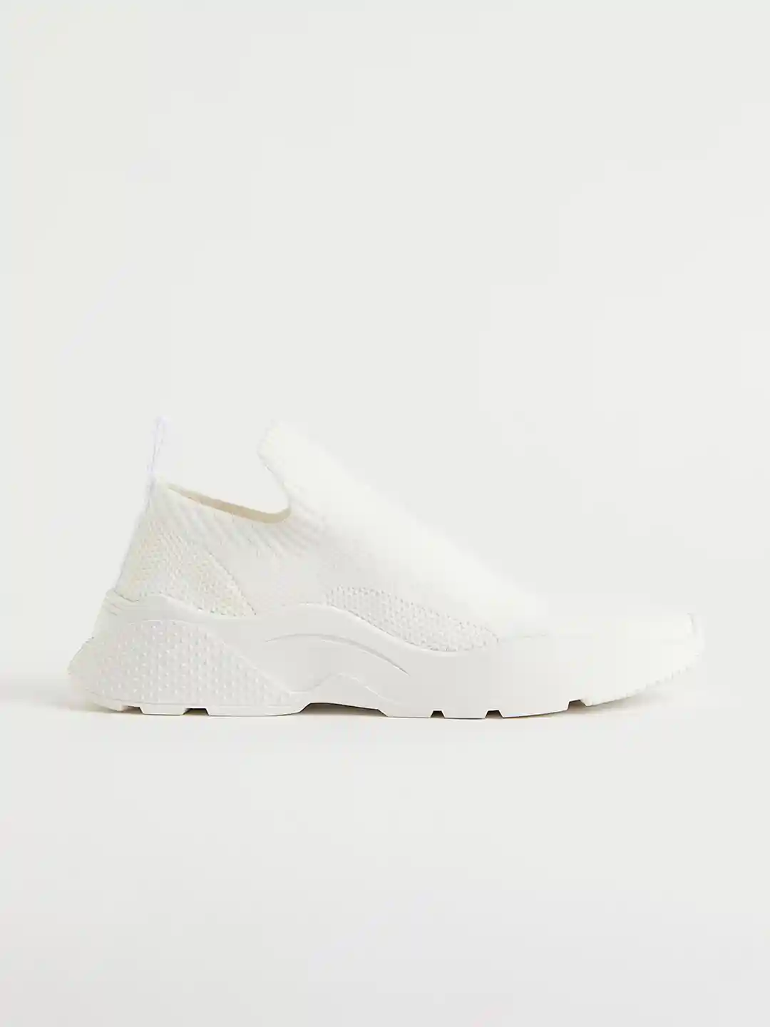 Buy H&M Women White Fine-Knit Trainers Casual Shoes for Women