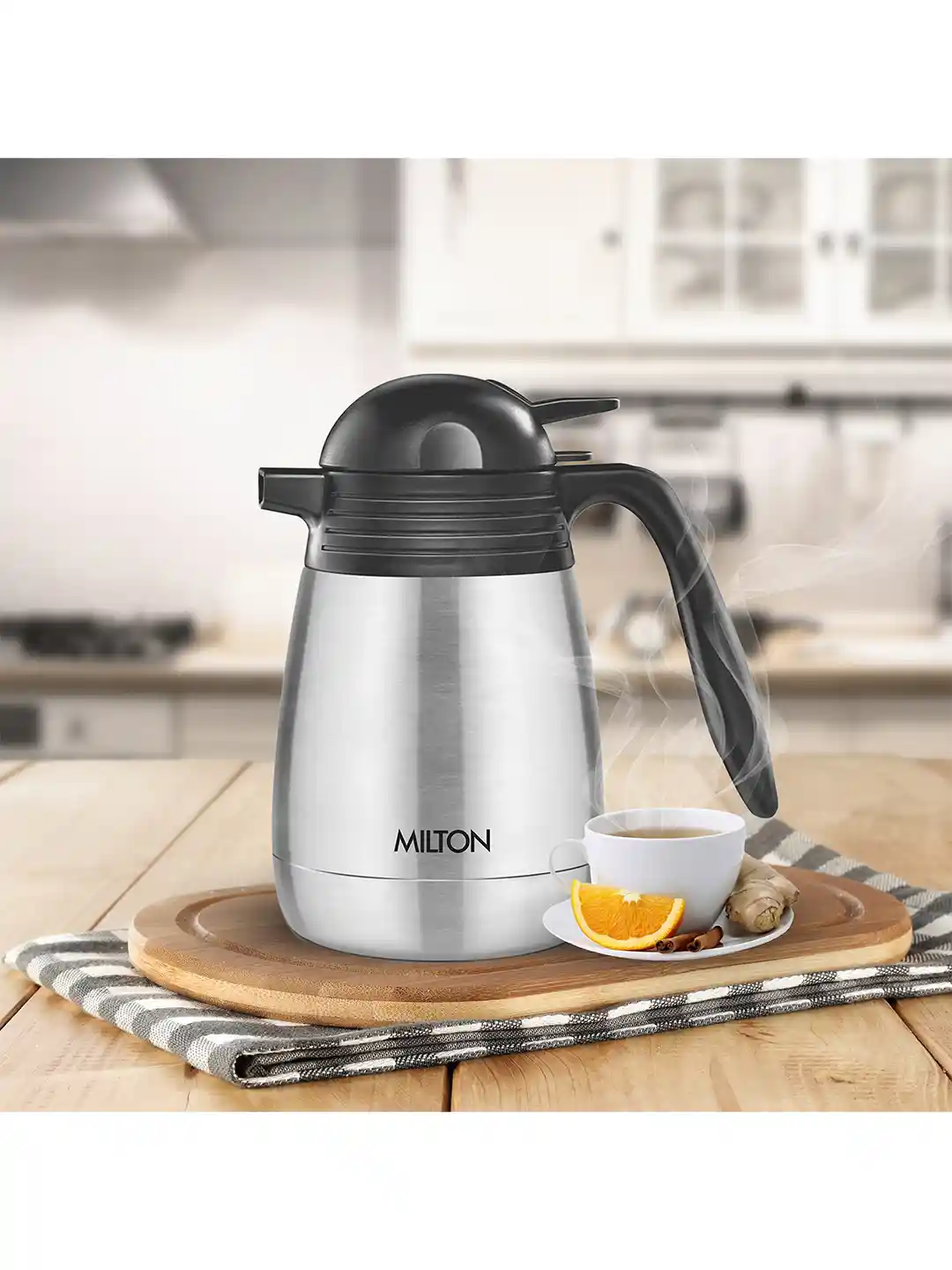 Flask Tea Kettle Milton Milton Thermosteel Carafe Silver-Toned 24