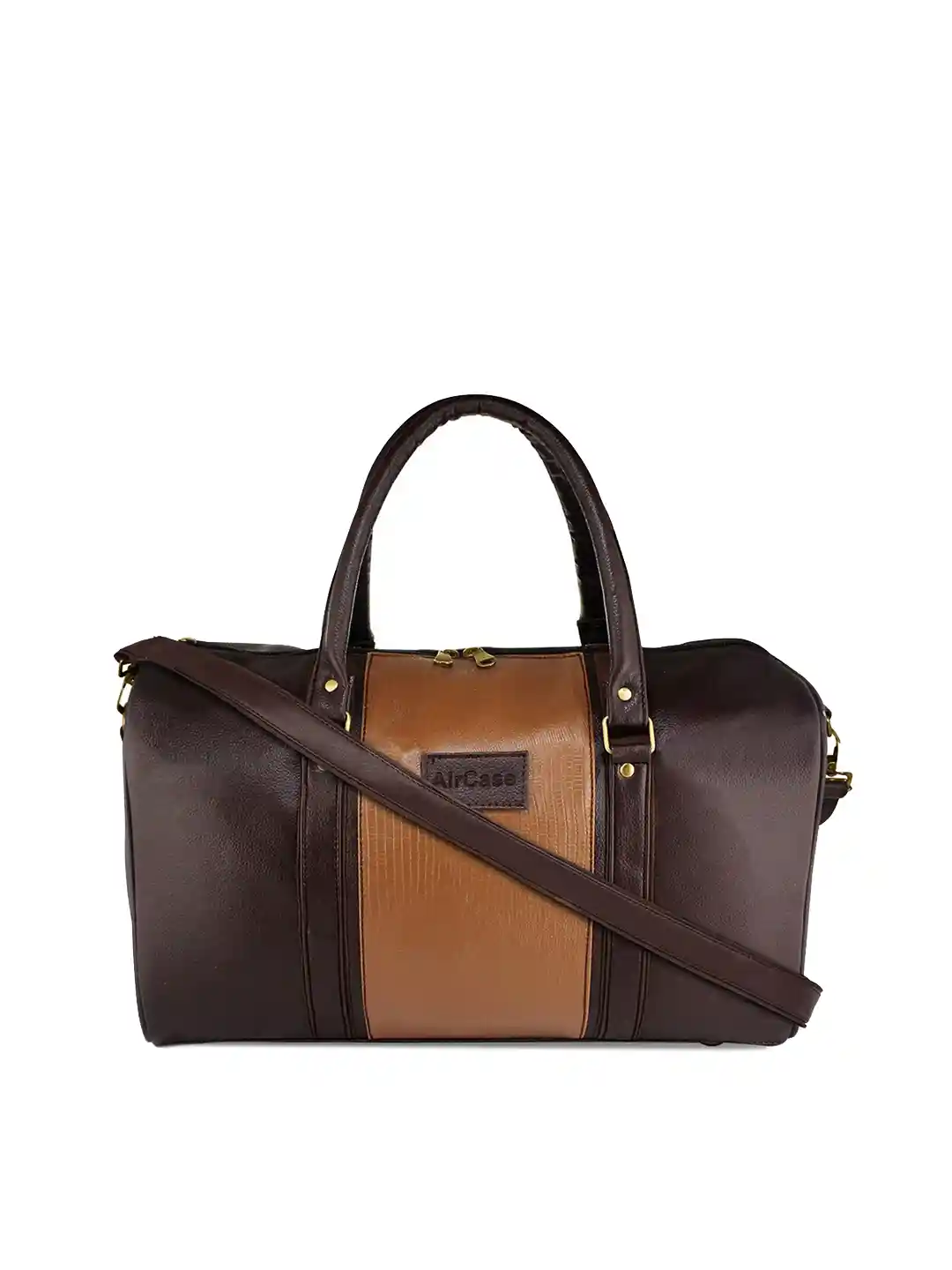 Buy AirCase Brown Travel Sling Duffle Bag with Detachable Shoulder