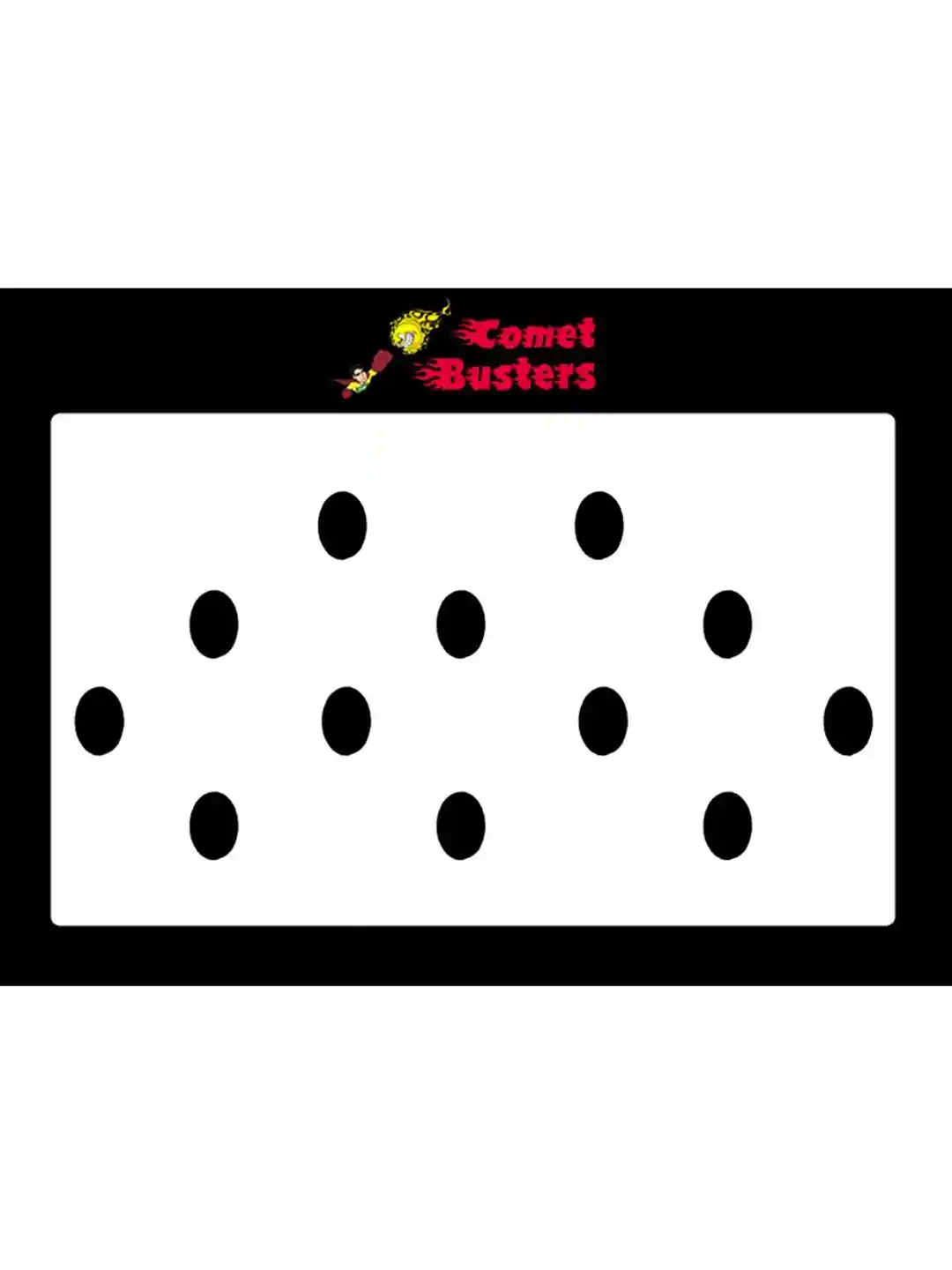 Buy Comet Busters 12 Pcs Reusable Oval Bindis Black Bindi for