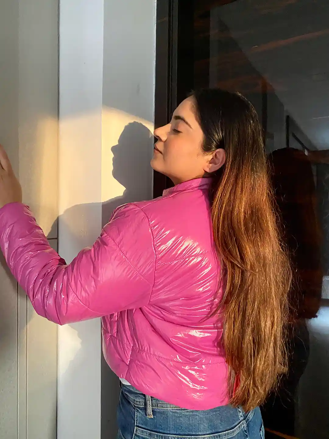 Buy Tokyo Talkies Women Pink Solid Crop Puffer Jacket Jackets