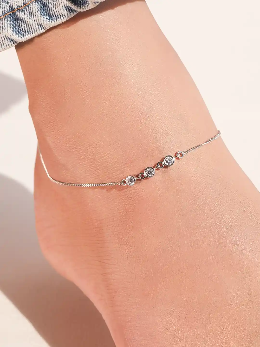 Silver Anklets How To Clean A Silver Chain Buy Zavya Women 925