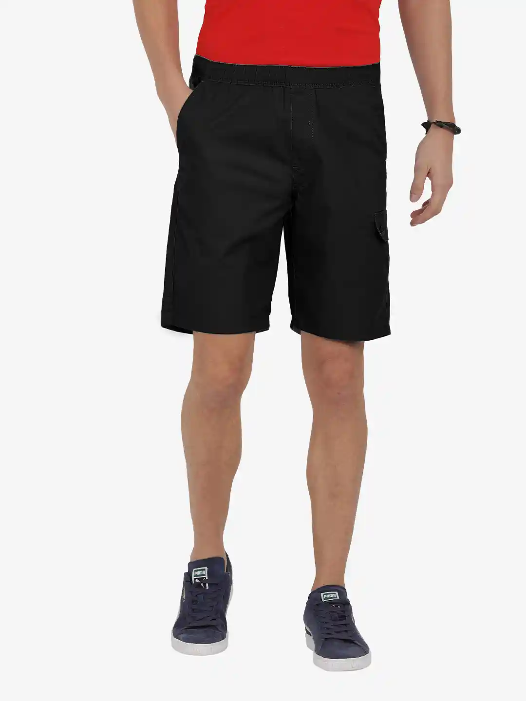 t-base Men Lounge Shorts- TRS-19600-Black