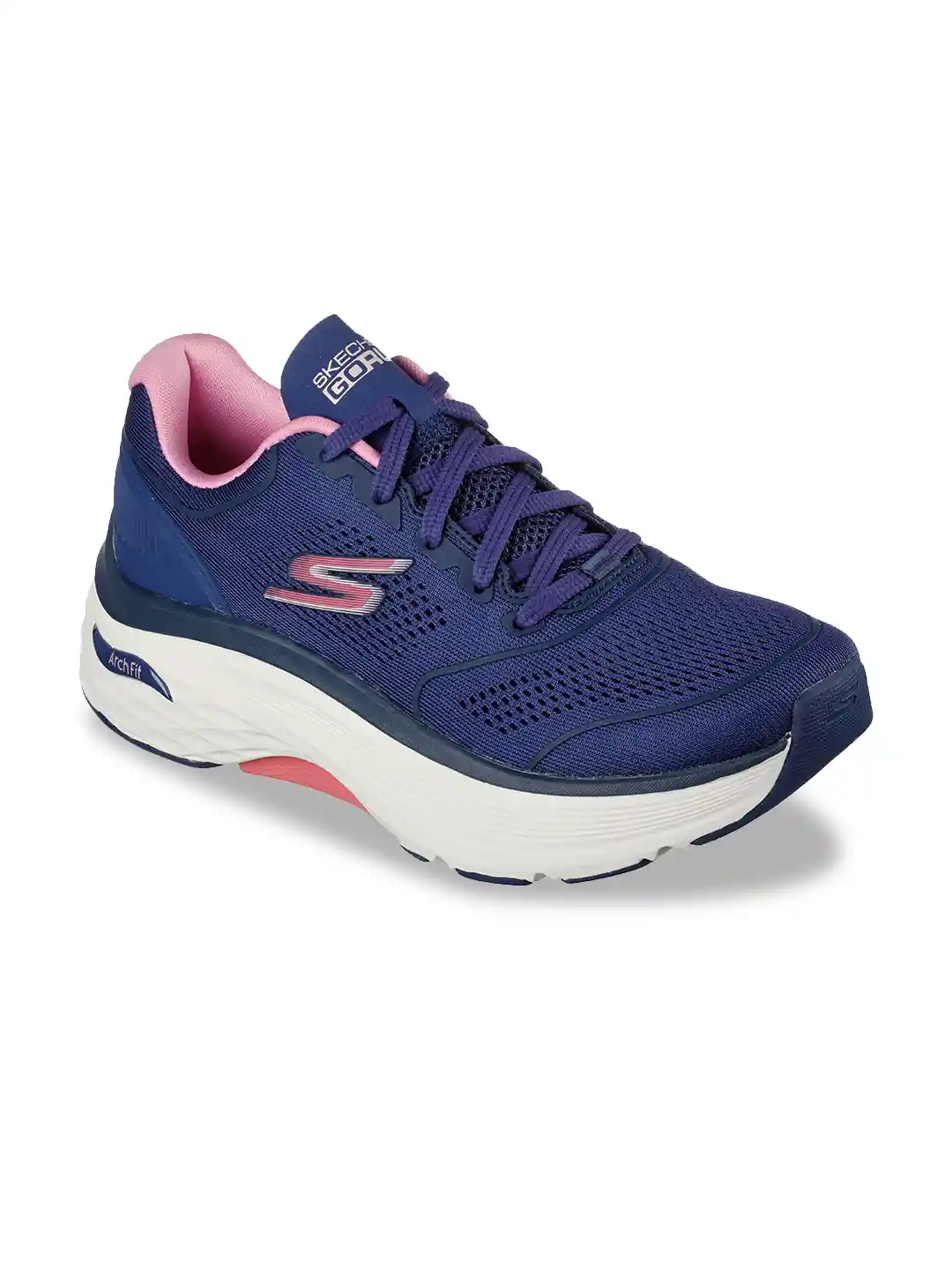 Buy Skechers Women Navy Blue Mesh Max Cushioning Arch Fit Swi