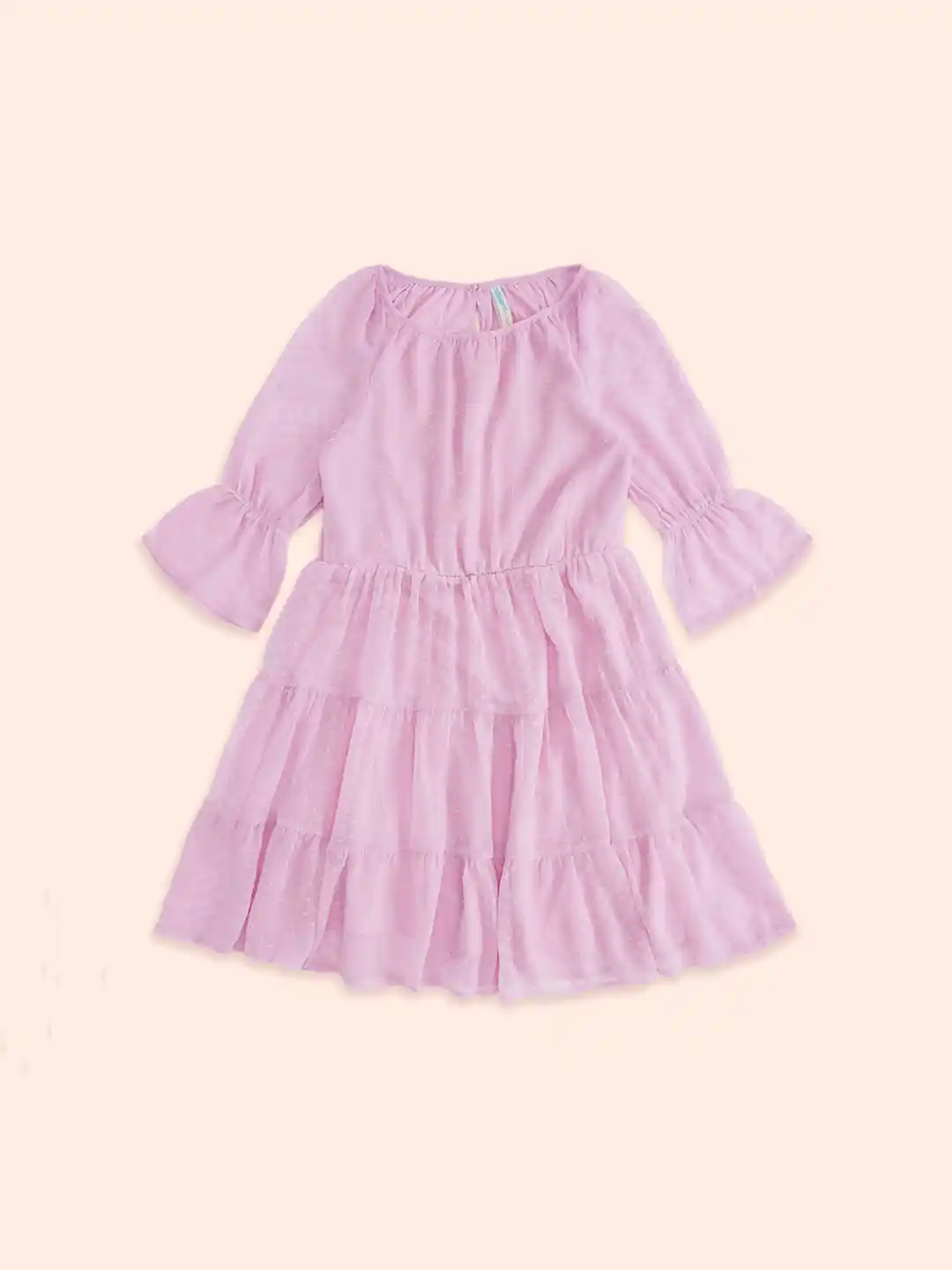 Buy Pantaloons Junior Girls Purple Fit and Flare Tiered Dress