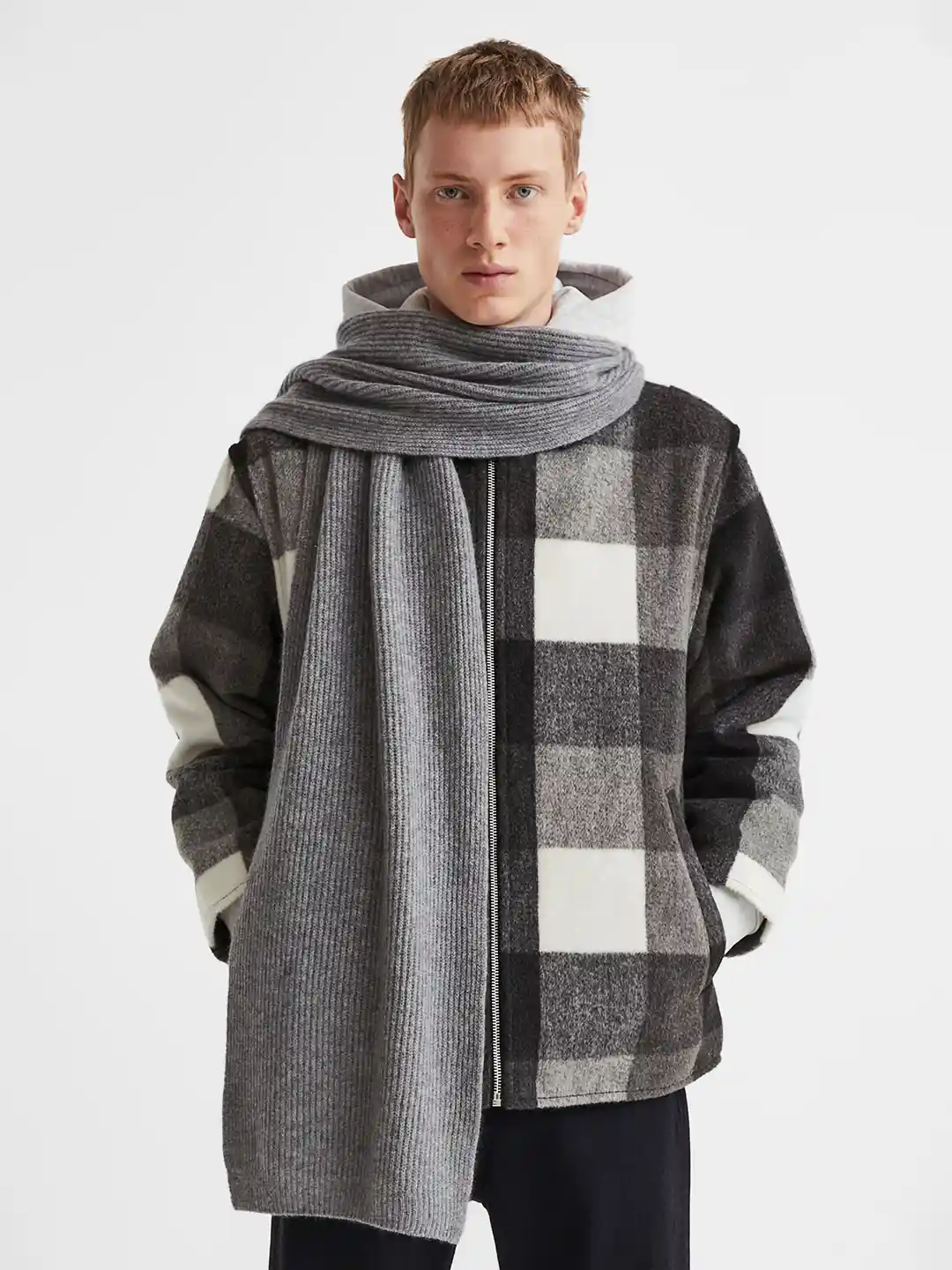 Buy H&M Men Ribbed Cashmere Scarf Scarves for Men 20141272 Myntra