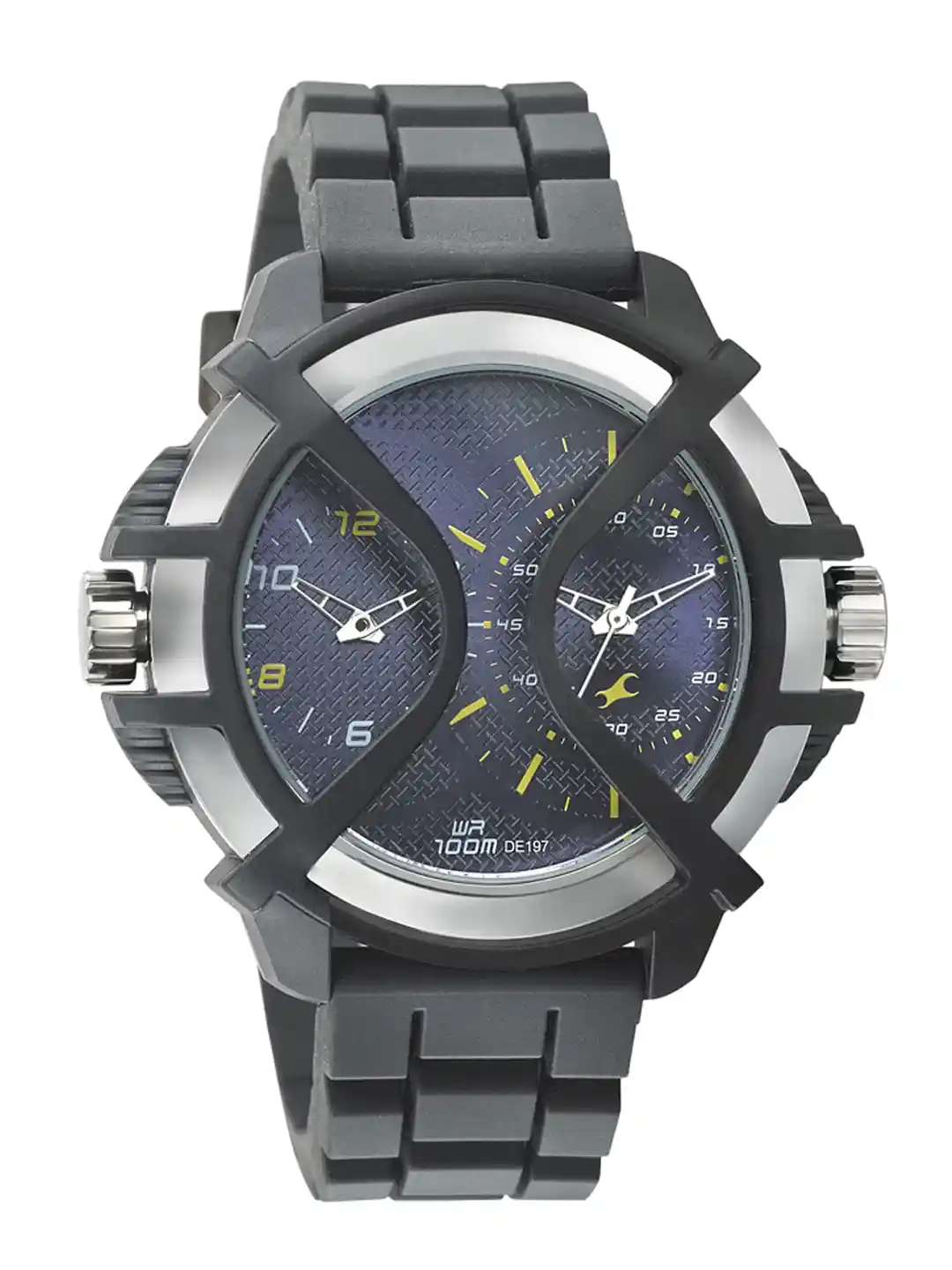 Men Fastrack Dual Time Analog Watch Fastrack Men Blue Dual Dial