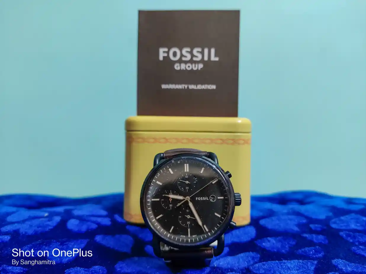 Fossil Fs5403 Commuter Chronograph Black Leather Watch Fossil