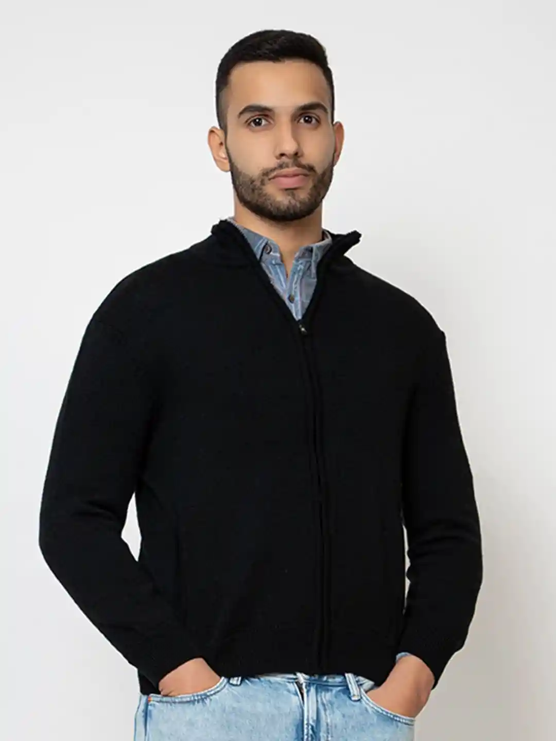 ARMISTO Men Woolen Full Zipper Sweater