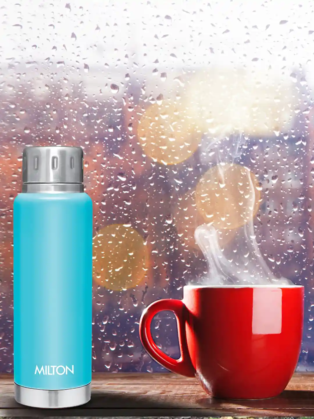 Milton Elfin Blue Stainless Steel Spill Proof Water Bottle 300ml