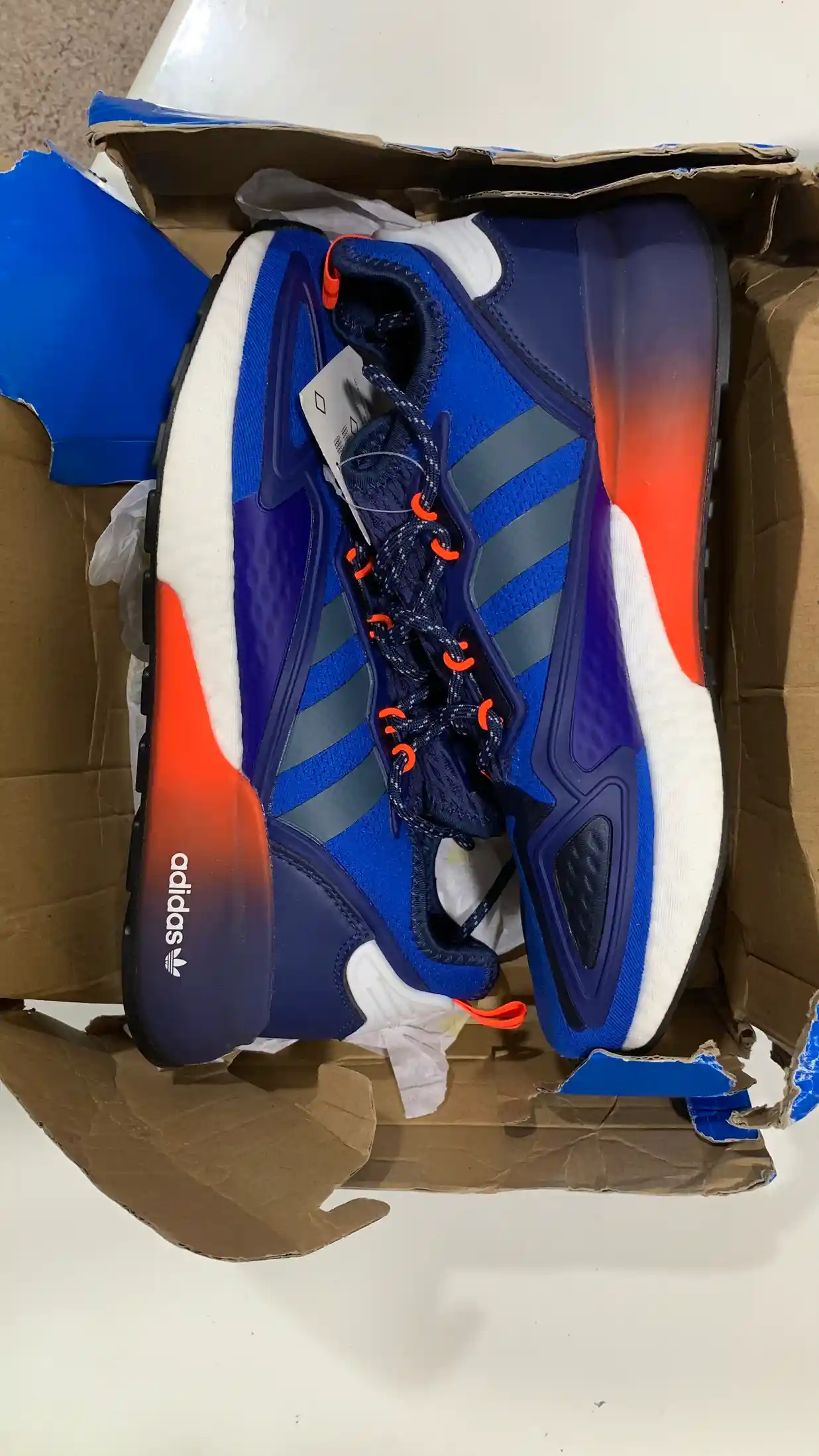 Buy ADIDAS Originals Men Blue ZX 2K Boost Solid Sneakers - Casual