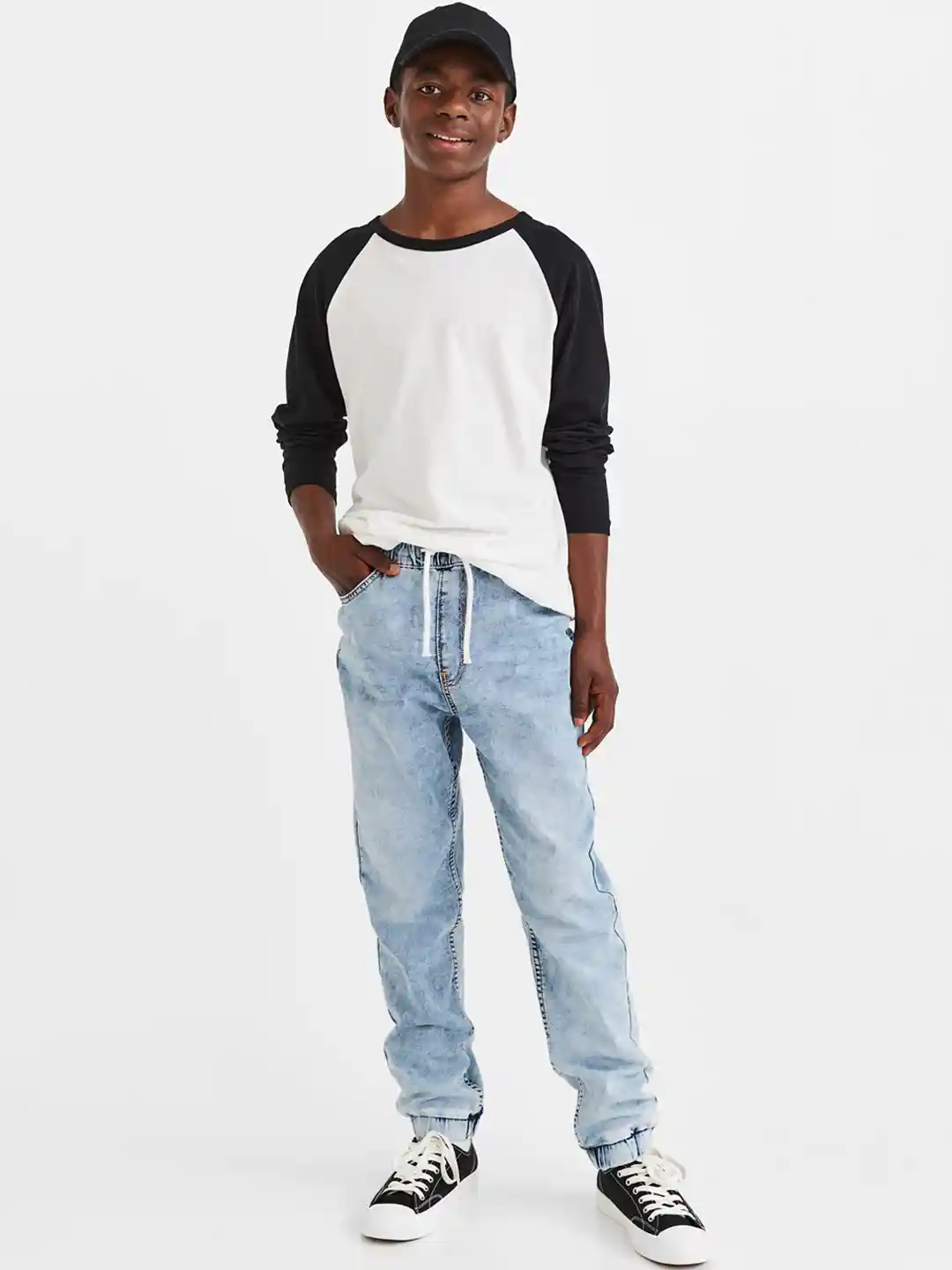 Buy H&M Boys Blue Comfort Stretch denim joggers Jeans for Boys