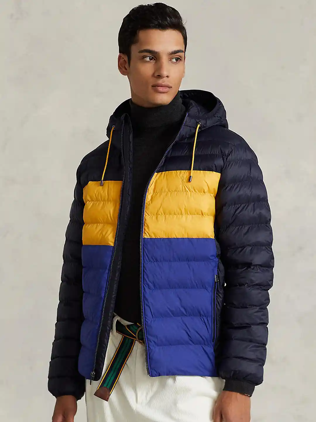 Buy Polo Ralph Lauren Men Yellow Colourblocked Windcheater and