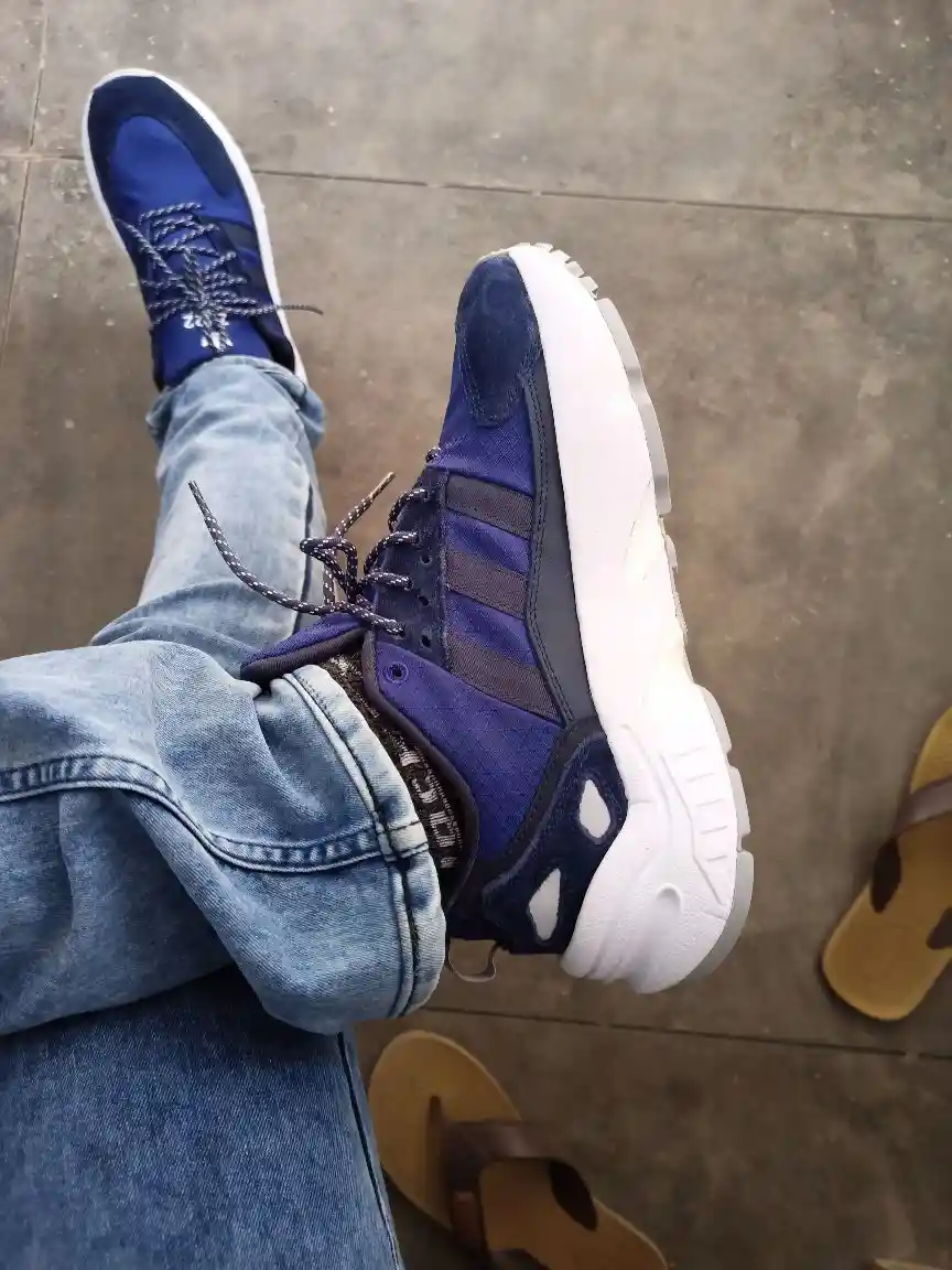 Buy ADIDAS Originals Men Blue Woven Design ZX 22 Boost Sneakers