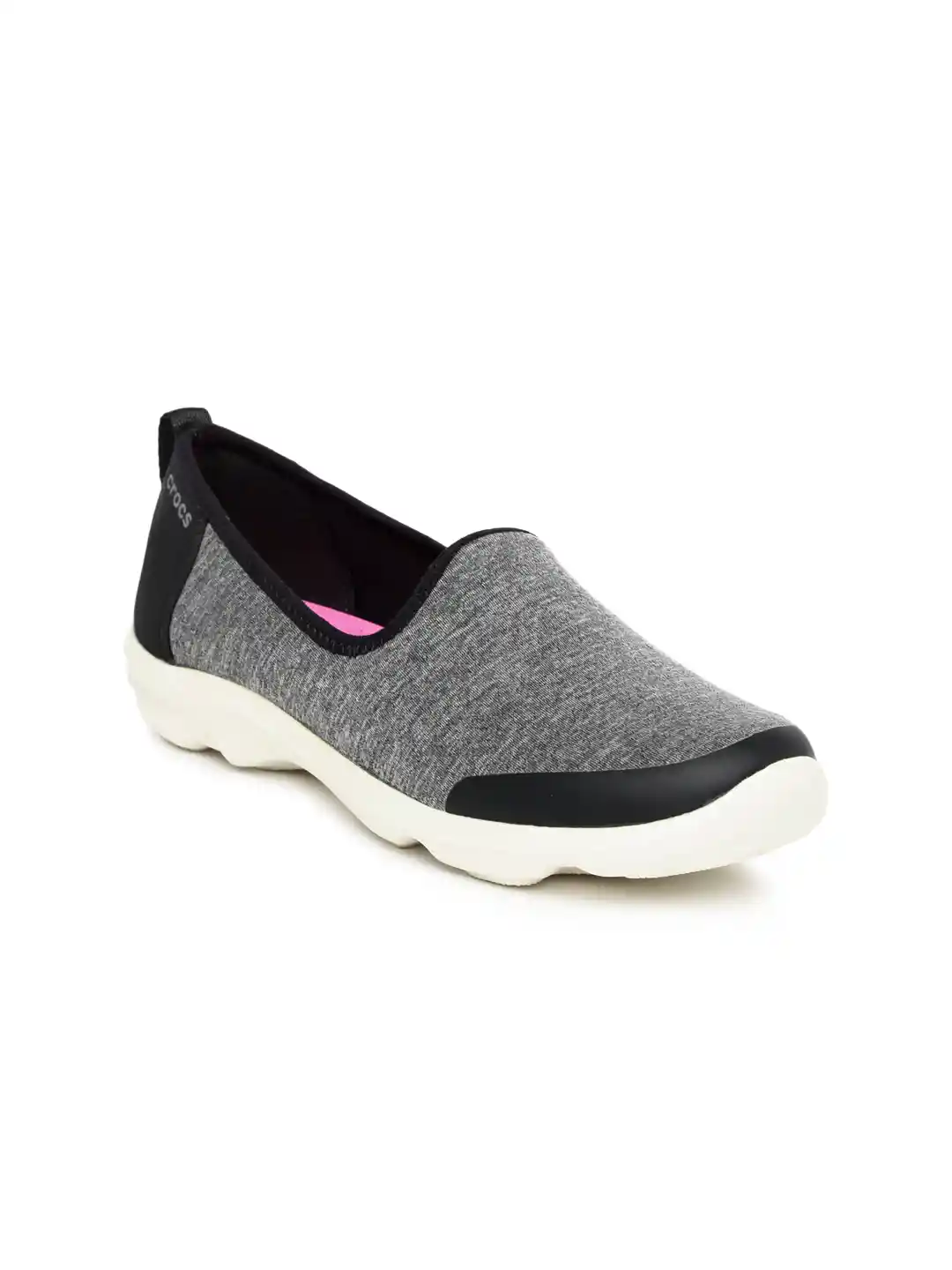 Buy Crocs Women Grey Black Busy Day Heather Skimmer Slip-On