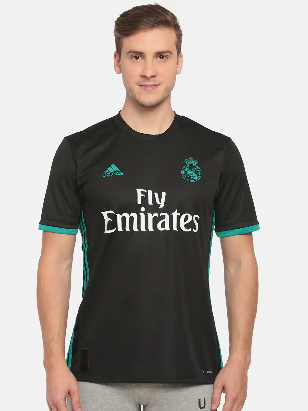 Buy ADIDAS Men Black Real Emirates A Printed Round Neck Jersey