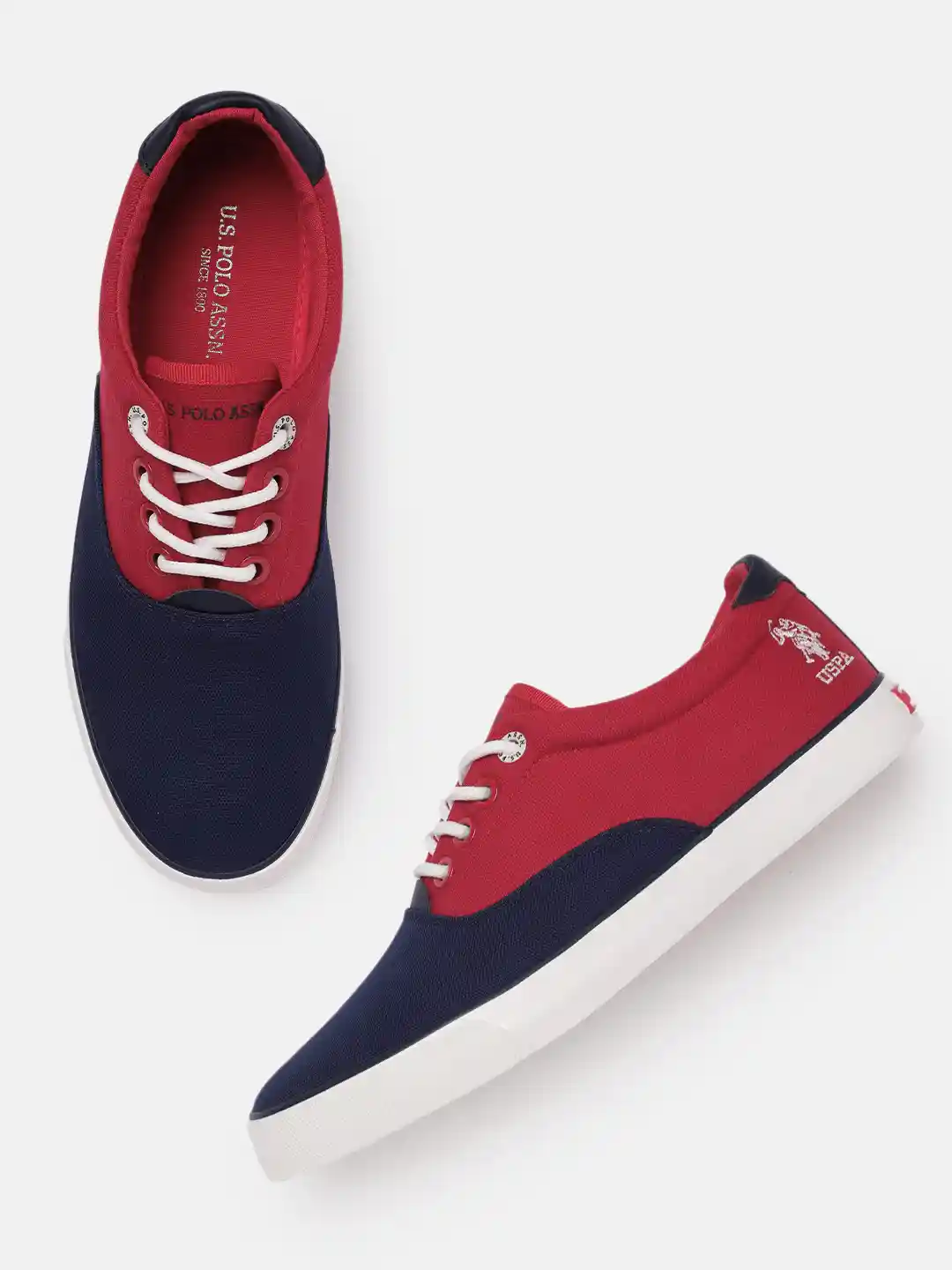 Buy U S Polo Assn Men Red Navy Blue BRENTT Colourblocked