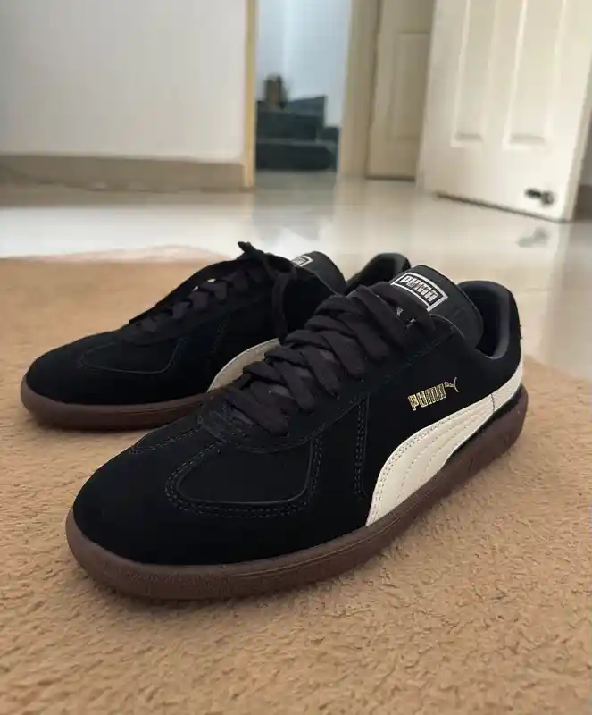 Puma Suede Black White Gum Leather PALERMO LEATHER