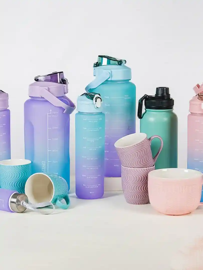 Nestasia Lavender Typography Plastic Spill Proof Piece Sipper