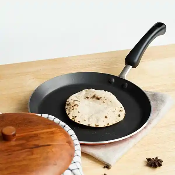 Buy MEYER Black Pre-Seasoned Cast Iron Flat Tawa with Side