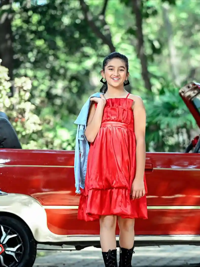 Buy Stylo Bug Girls Layered Satin Dress Dresses for Girls