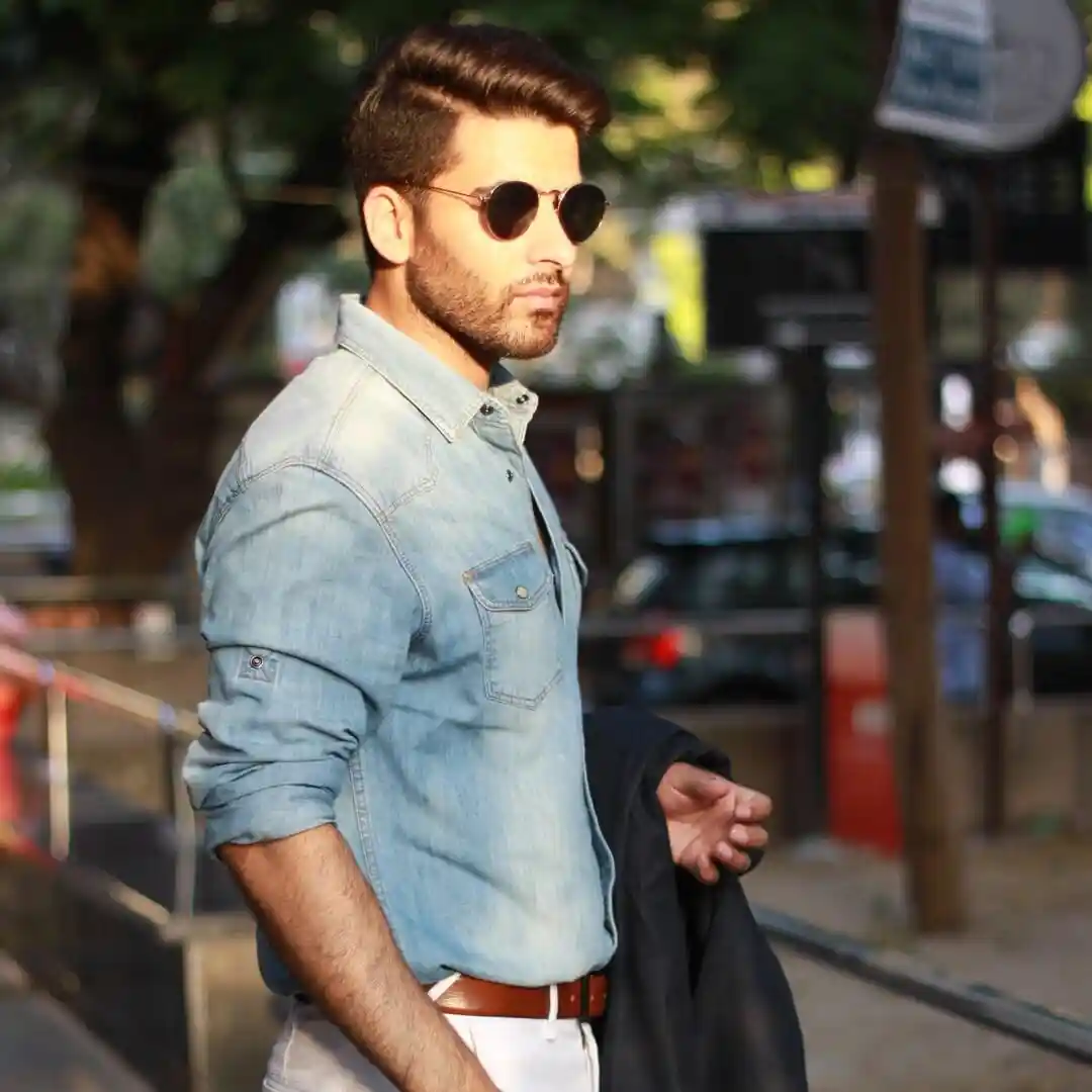 Buy Roadster Men Blue Regular Fit Faded Casual Denim Shirt