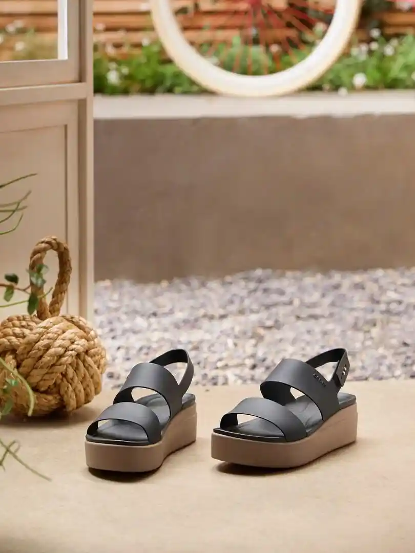 Buy Crocs Brooklyn Women Black Solid Sandals Heels for Women