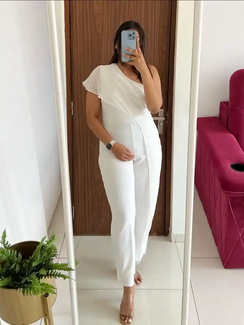 Buy Athena Women White Solid Basic Jumpsuit Jumpsuit for Women