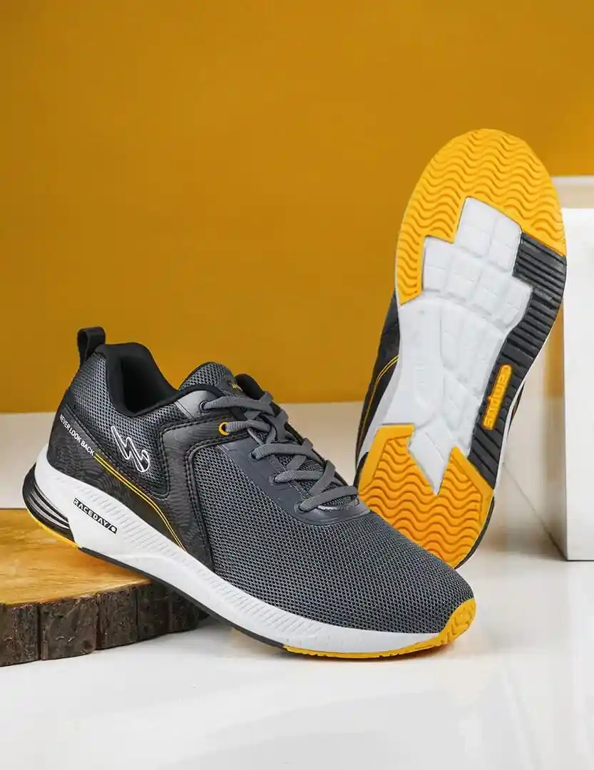 Buy Campus Men PATRIK PRO Black Mesh Running Shoes Sports Shoes