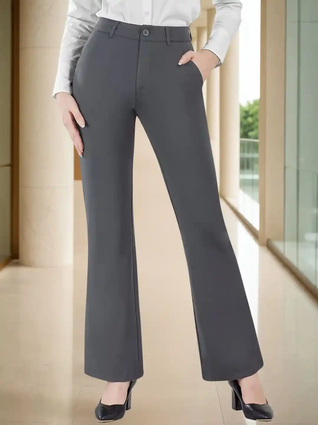 Buy BAESD Women Relaxed Straight Leg Slim Fit High-Rise Bootcut