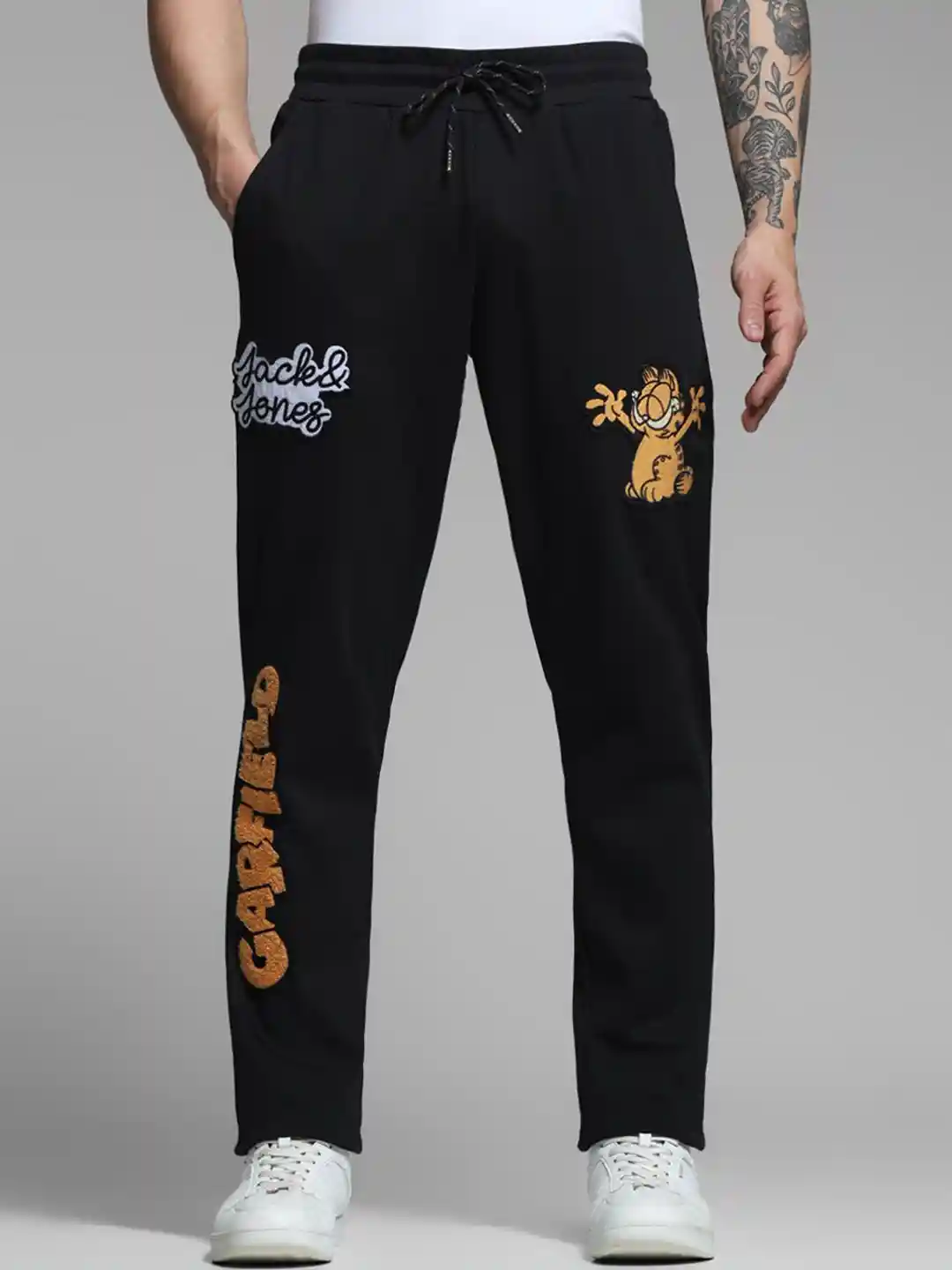 Buy Jack Jones Men Self-Design Mid-Rise Track Pants Track