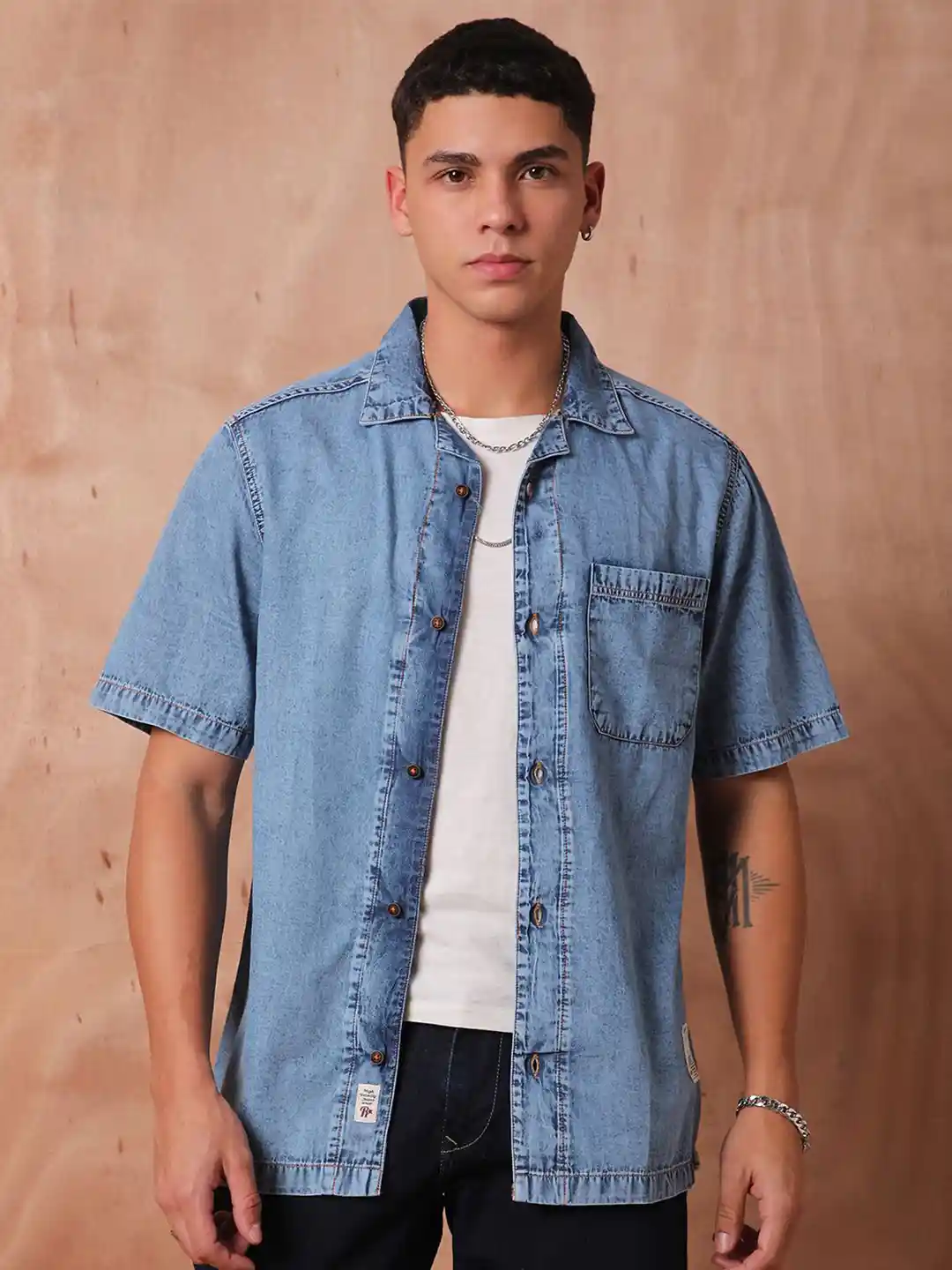 Buy The Roadster Lifestyle Co Relaxed Fit Denim Casual Shirts