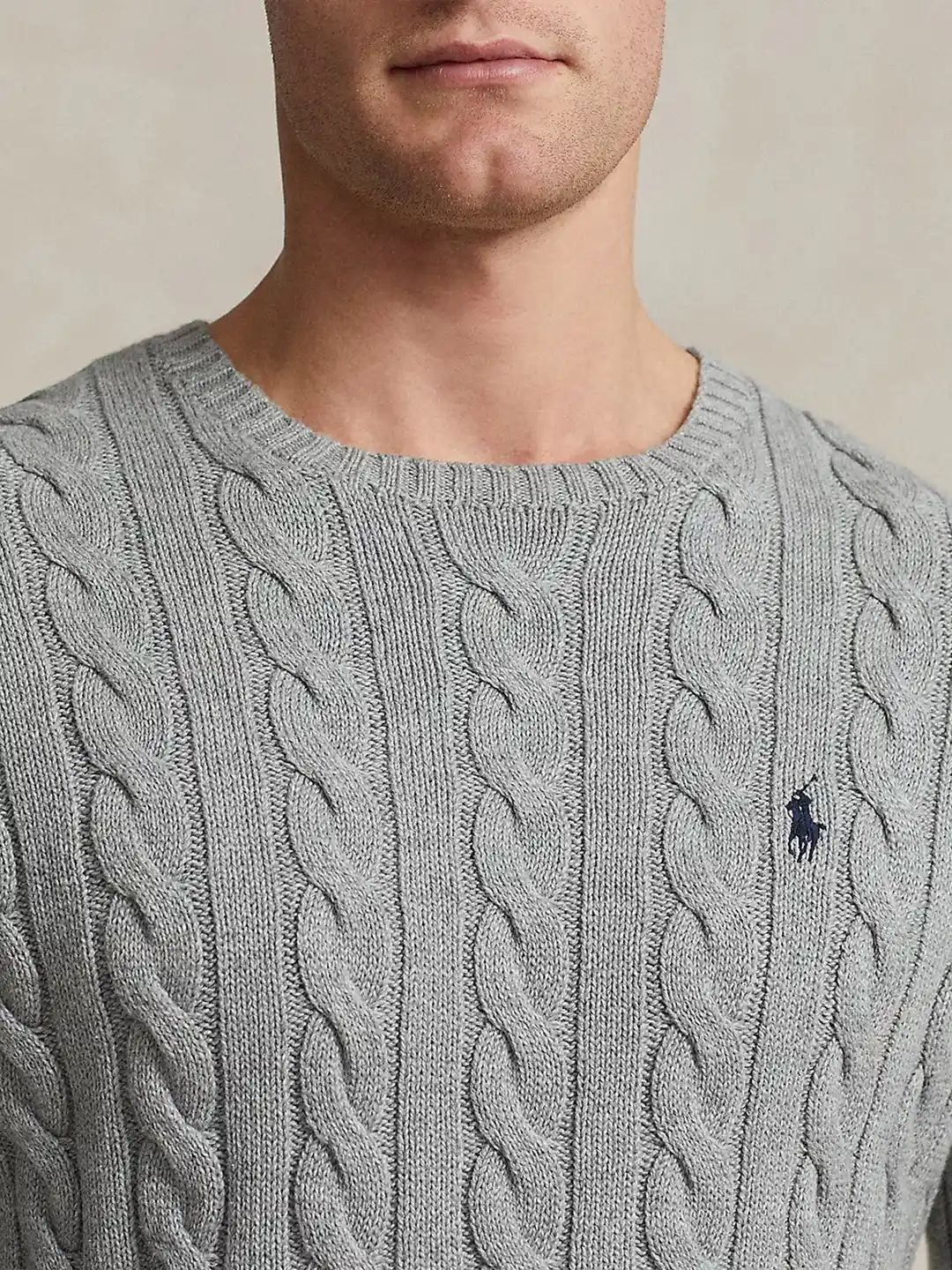 Knit Jumper Grey Ralph Jumper Polo Ralph Lauren Cable-Knit Cotton