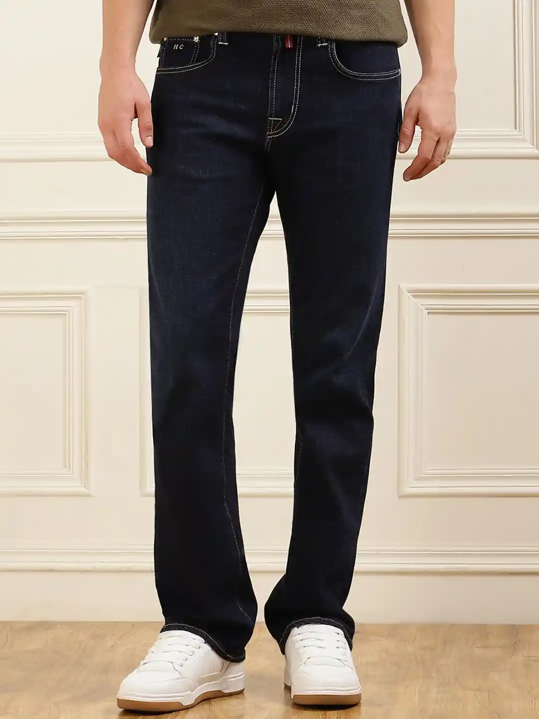 Buy Tramarossa Men Mid-Rise Slim Fit Jeans With Contrast Thread