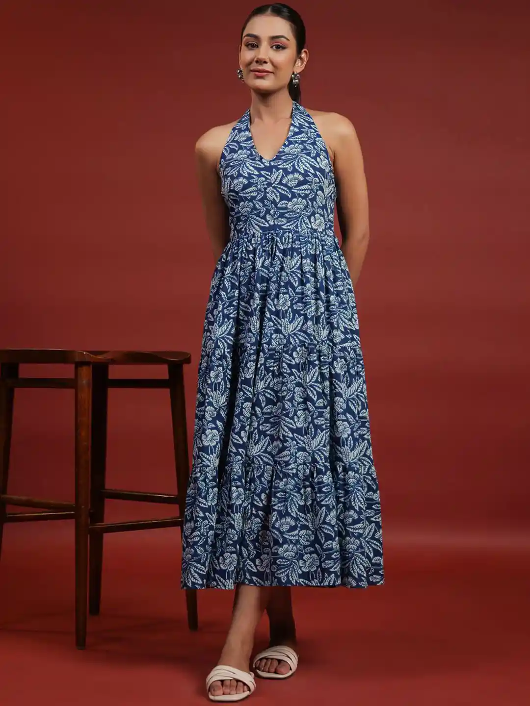 Buy anayna Printed Halter Neck Dress Dresses for Women 30560723