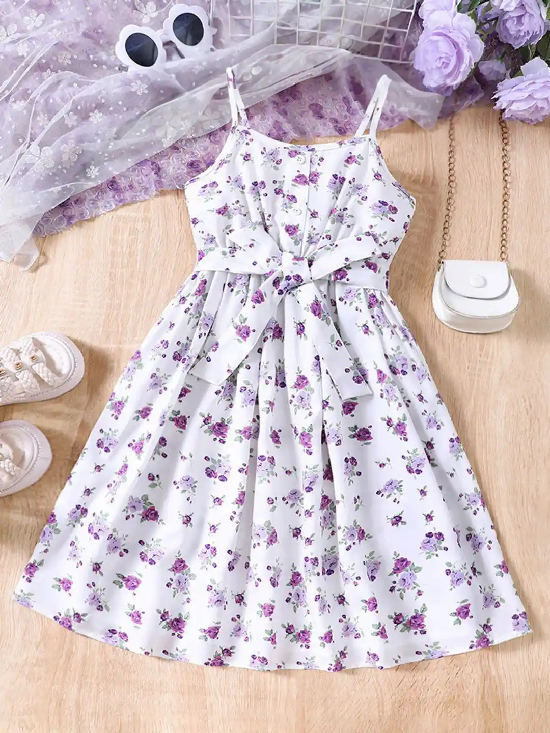Buy INCLUD Floral Print Fit Flare Dress Dresses for Girls