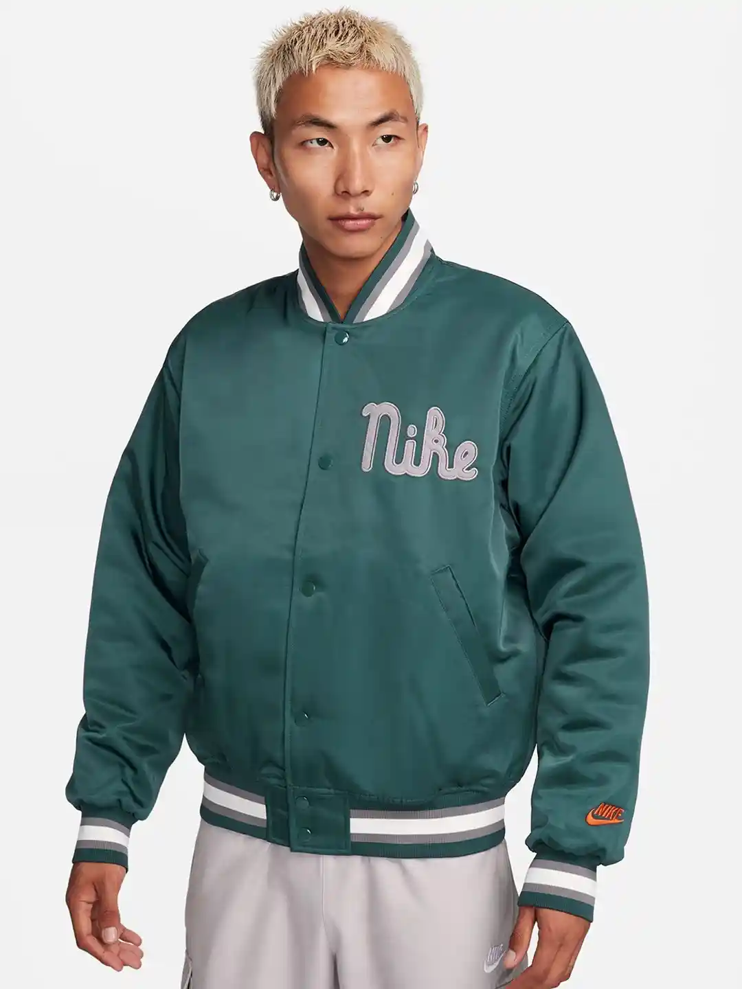 Track Jacket Kith Nike Jacket Nike Men Dugout Loose Satin Jacket