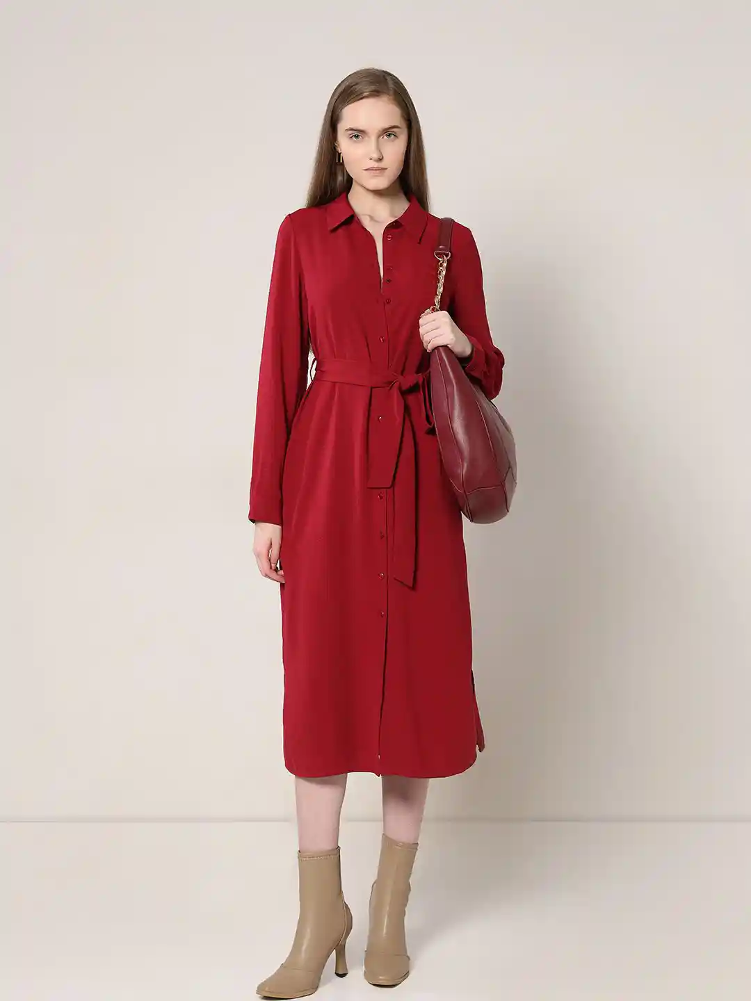 Buy Vero Moda Shirt Midi Dress Dresses for Women 30602376 Myntra