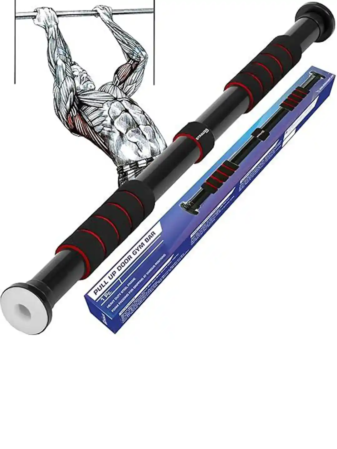 Buy STRAUSS Anti-Skid Grip Pull Up Bars Workout Accessories for