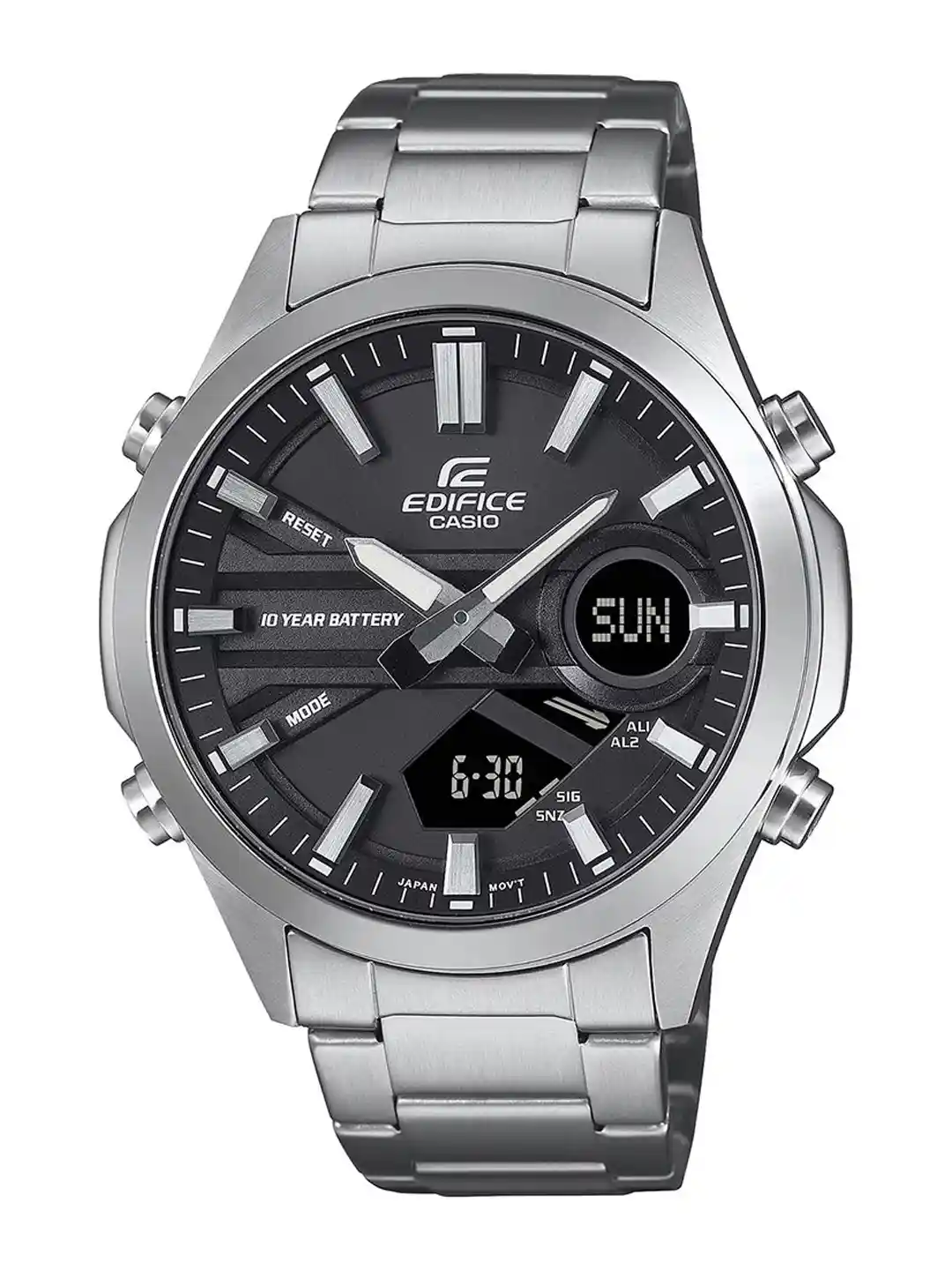 CASIO Men Dial Stainless Steel Cuff Straps Analogue and Digital  Chronograph Watch ED624