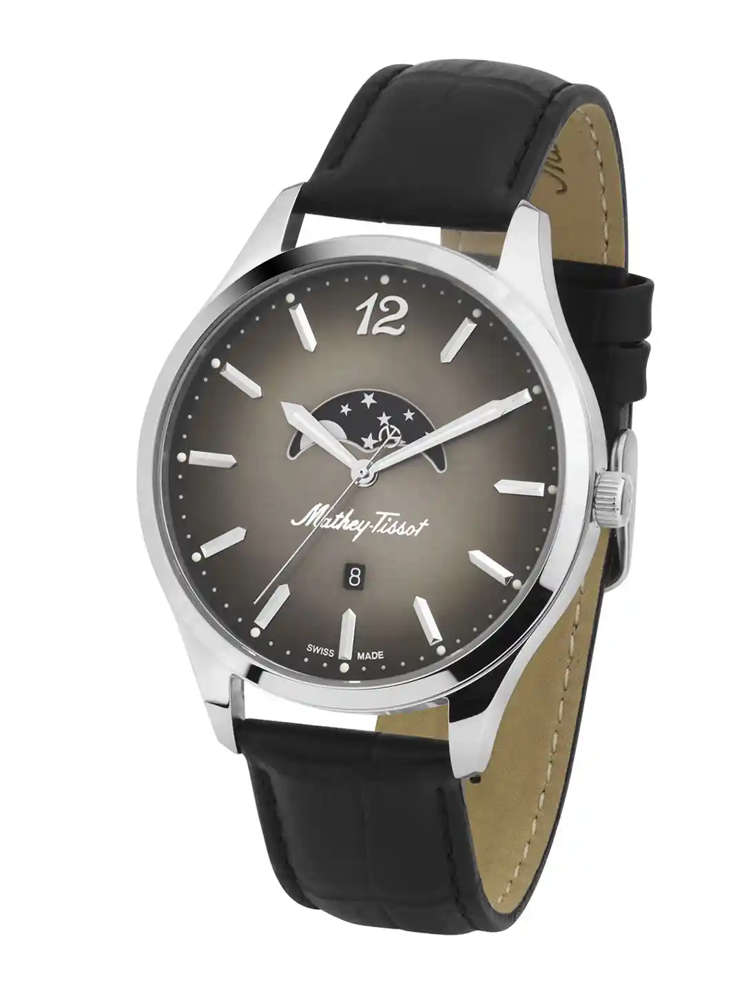 Buy Mathey-Tissot Men Black Swiss Made Urban Moon Quartz Moon - Main Image
