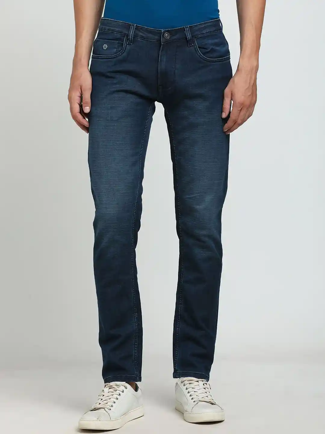 Buy Turtle Men Narrow Slim Fit Mid-Rise Light Fade Stretchable