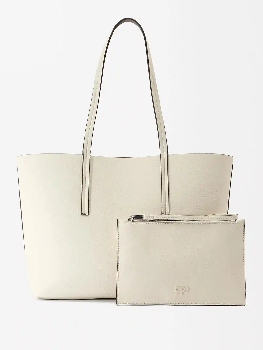 Buy PARFOIS Textured Structured Tote Bag With Pouch Handbags for